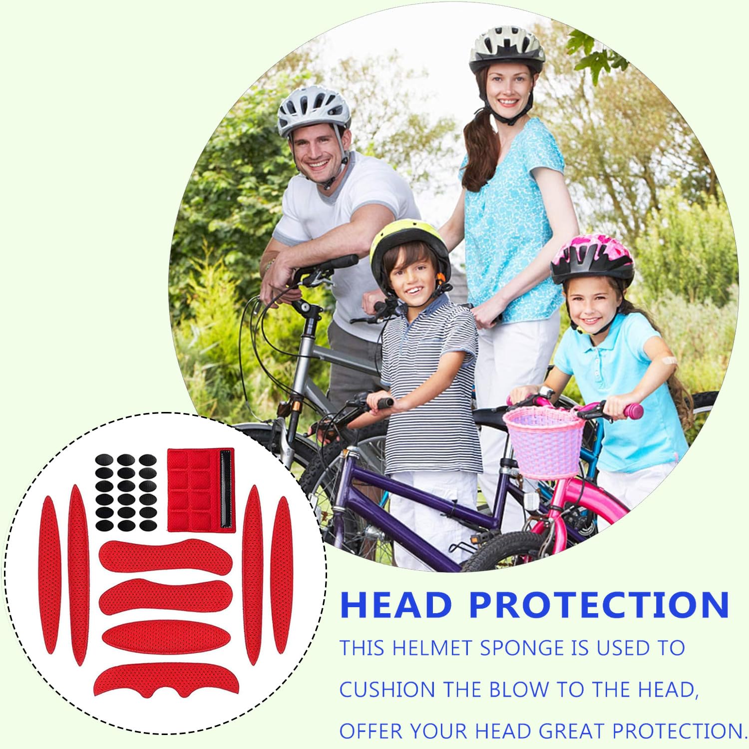 Imbottitura per caschi da Bicicletta,2 Set di Cuscinetti in Schiuma per Casco da Bici,Kit di Imbottitura per Casco,Imbottitura del Casco Protettivo per Imbottiture per Caschi,Sostitutiva