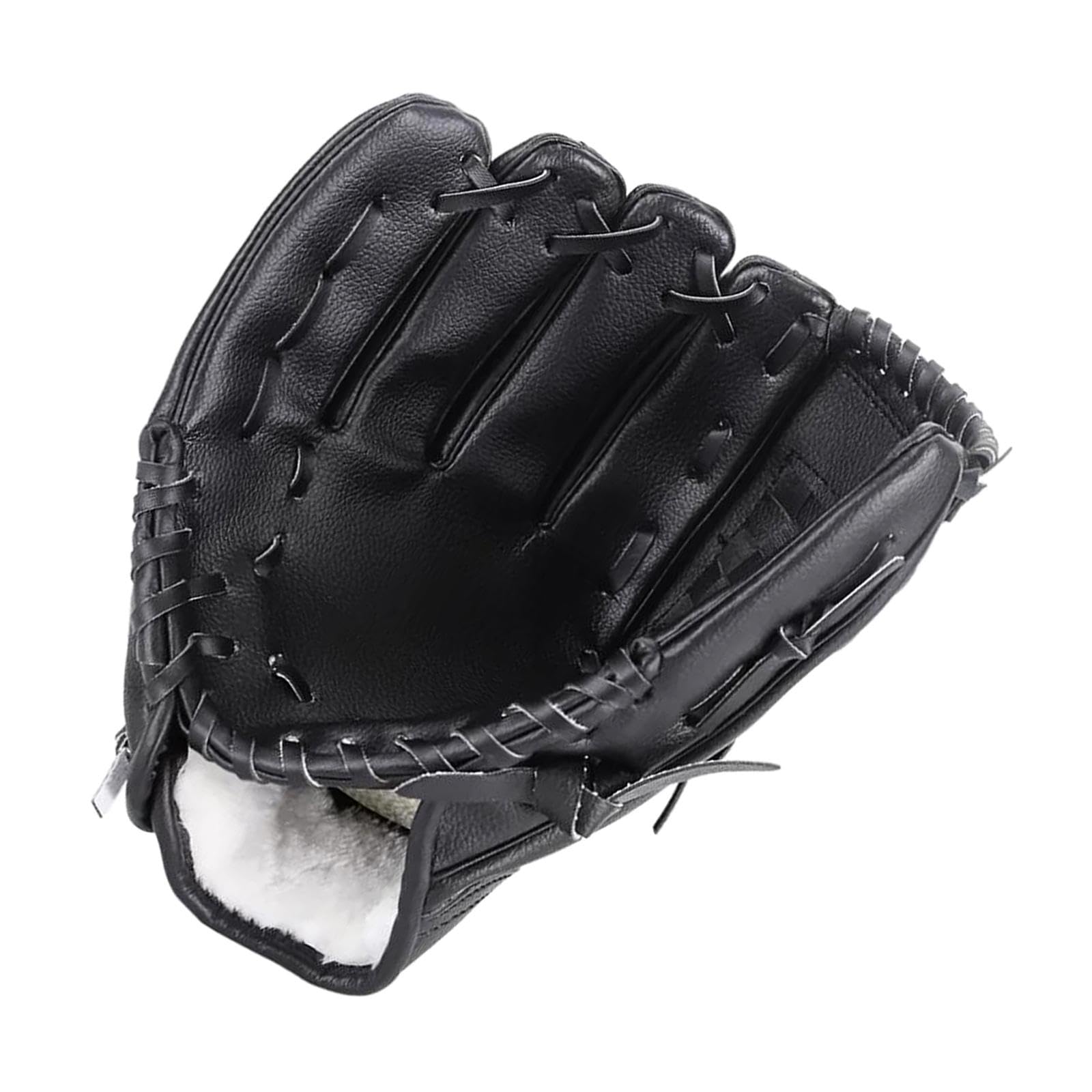 Softball-Handschuhe, für Jugendliche, Outdoor, Batting, Baseball-Handschuhe, Rechtshänder, Schwarz, 26,7 cm
