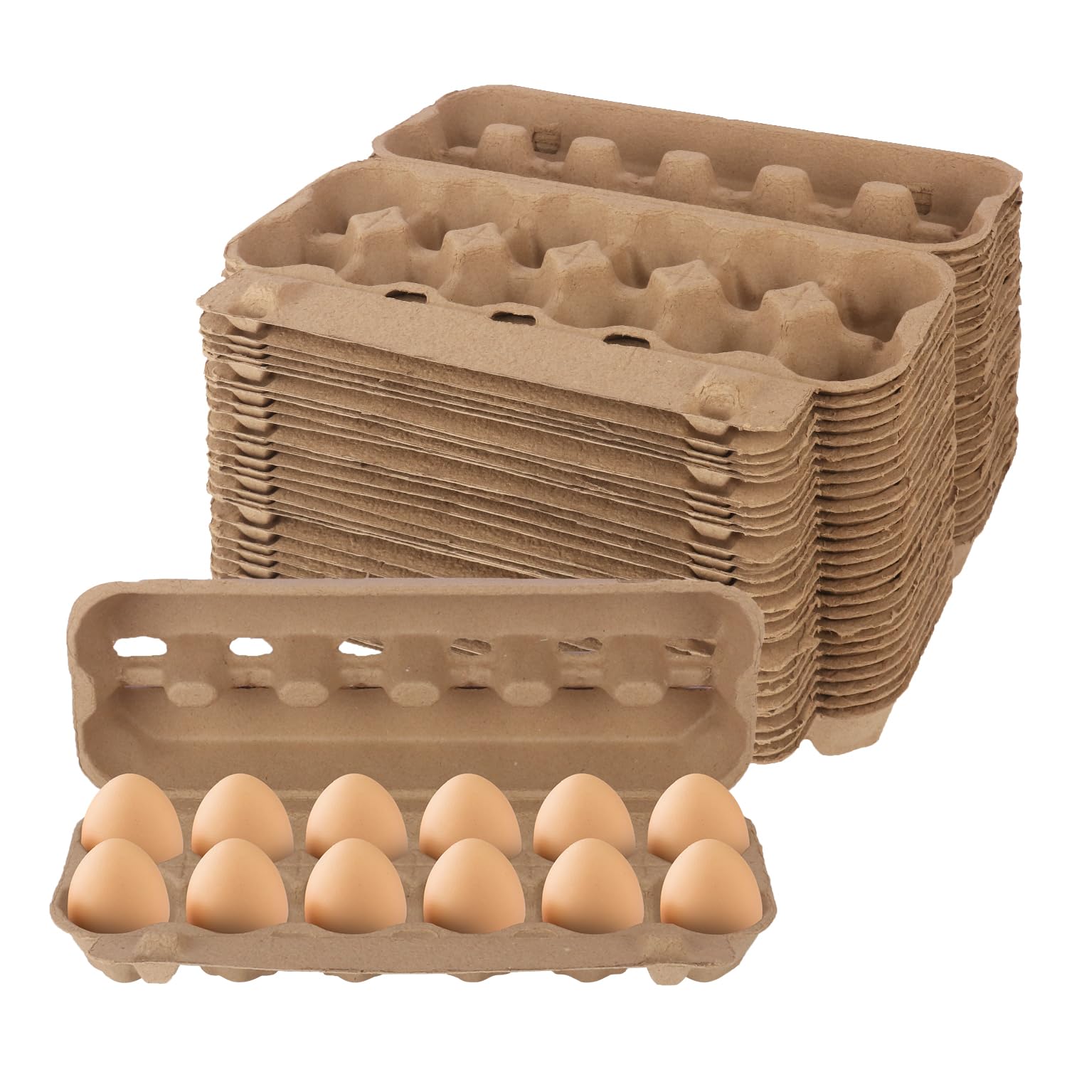 IHDYPPEW 25 Pack Egg Cartons Bulk, Cardboard Egg Crates for Secure Eggs Storage, Egg Cartons Bulk for Fresh Eggs - Perfect for 12 Count (1 Dozen)