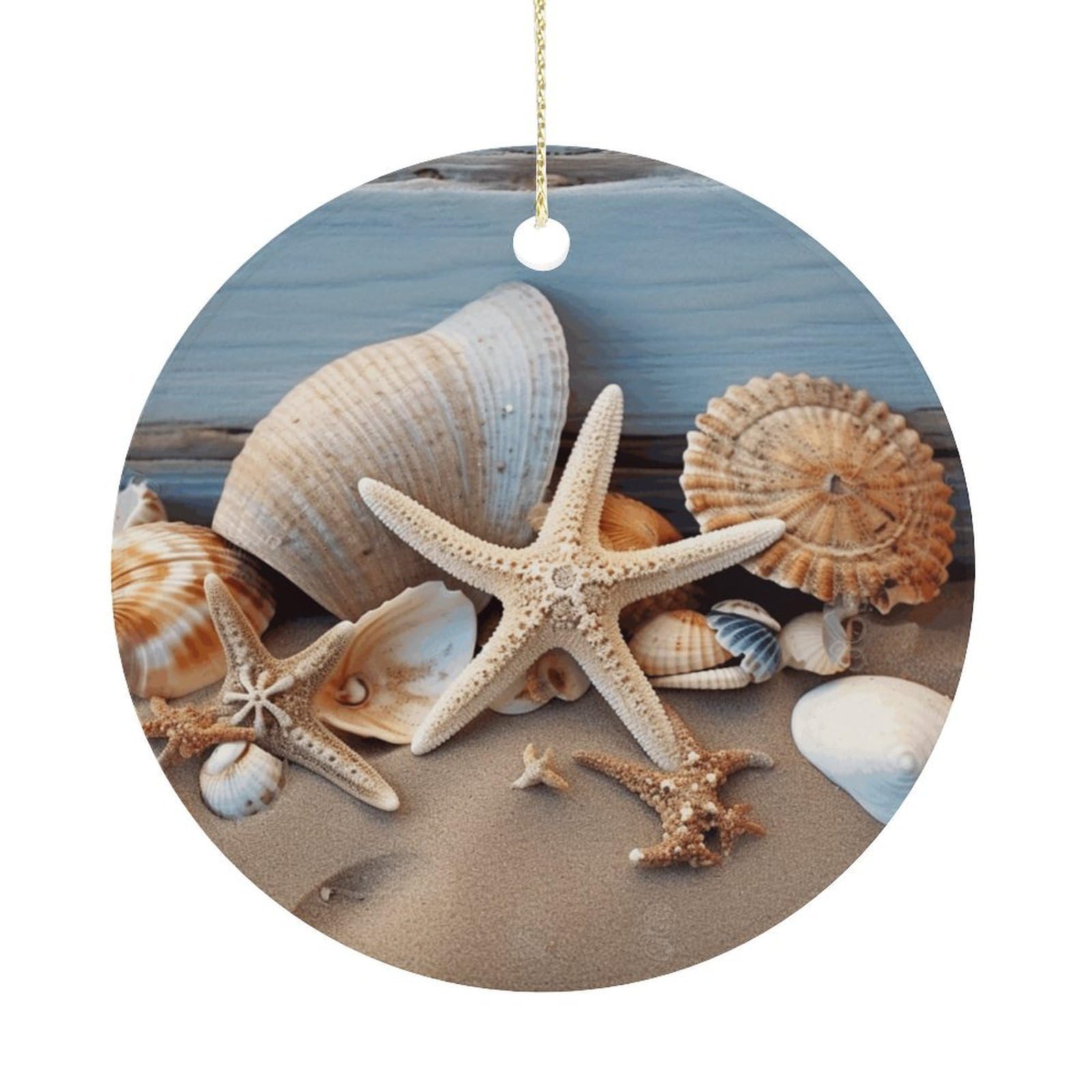 Adfgyerh Women's Style Seashells Starfish Sand Hanging Ceramic Ornaments, Christmas Tree Decorations, Funny Home Decor Gifts For Sisters & Work Best Friends