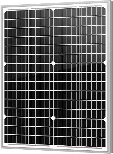 Newpowa Panel solar monocristalino de alta eficiencia de 35 W y 24 V - Diseñado para sistemas fuera de la red, carga baterías de 24 V de RV, barco,