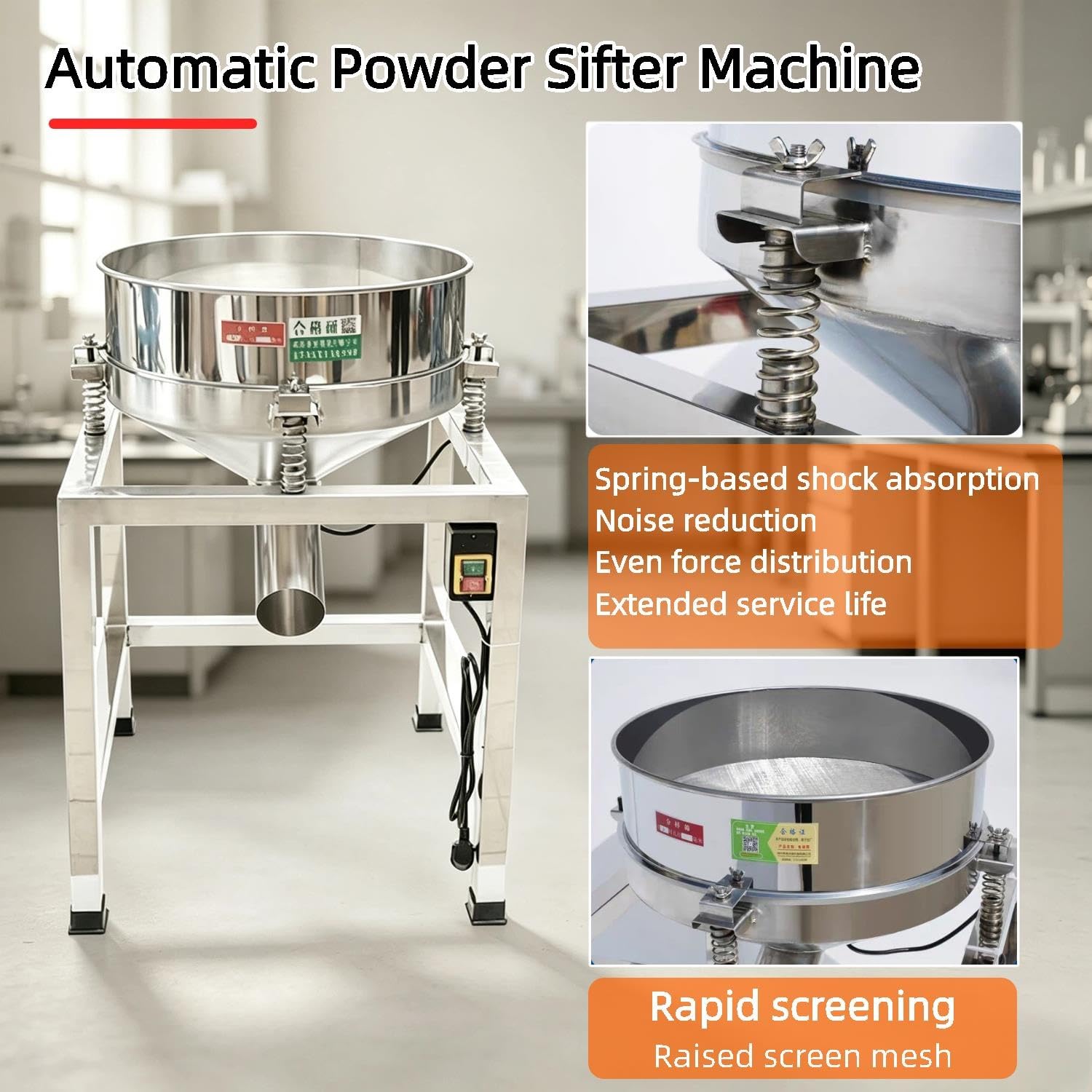 Máquina tamizadora automática de polvo Máquina vibradora de tamices