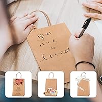 Vista 6 de METRONIC - Bolsas de papel marrón con asas, a granel, 13,3 x 9,5 x 20,3 cm, 100 piezas, bolsas de regalo kraft para pequeñas empresas, cumpleaños