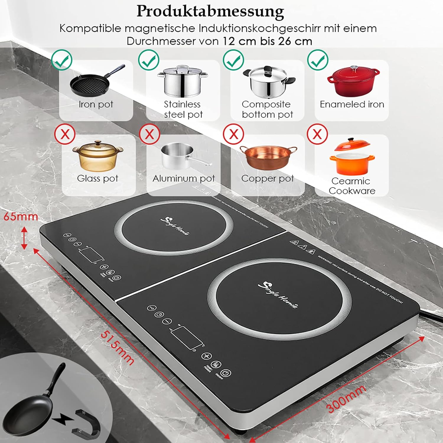 Piastra a induzione,piano cottura a doppia induzione,fornello a induzione portatile, pannello in vetro ceramico con sensore touch con display a LED Sicurezza bambini Timer 3 ore,3500W Piastra a induzione,piano cottura a doppia induzione,fornello a induzione portatile, pannello in vetro ceramico con sensore touch con display a LED Sicurezza bambini Timer 3 ore,3500W