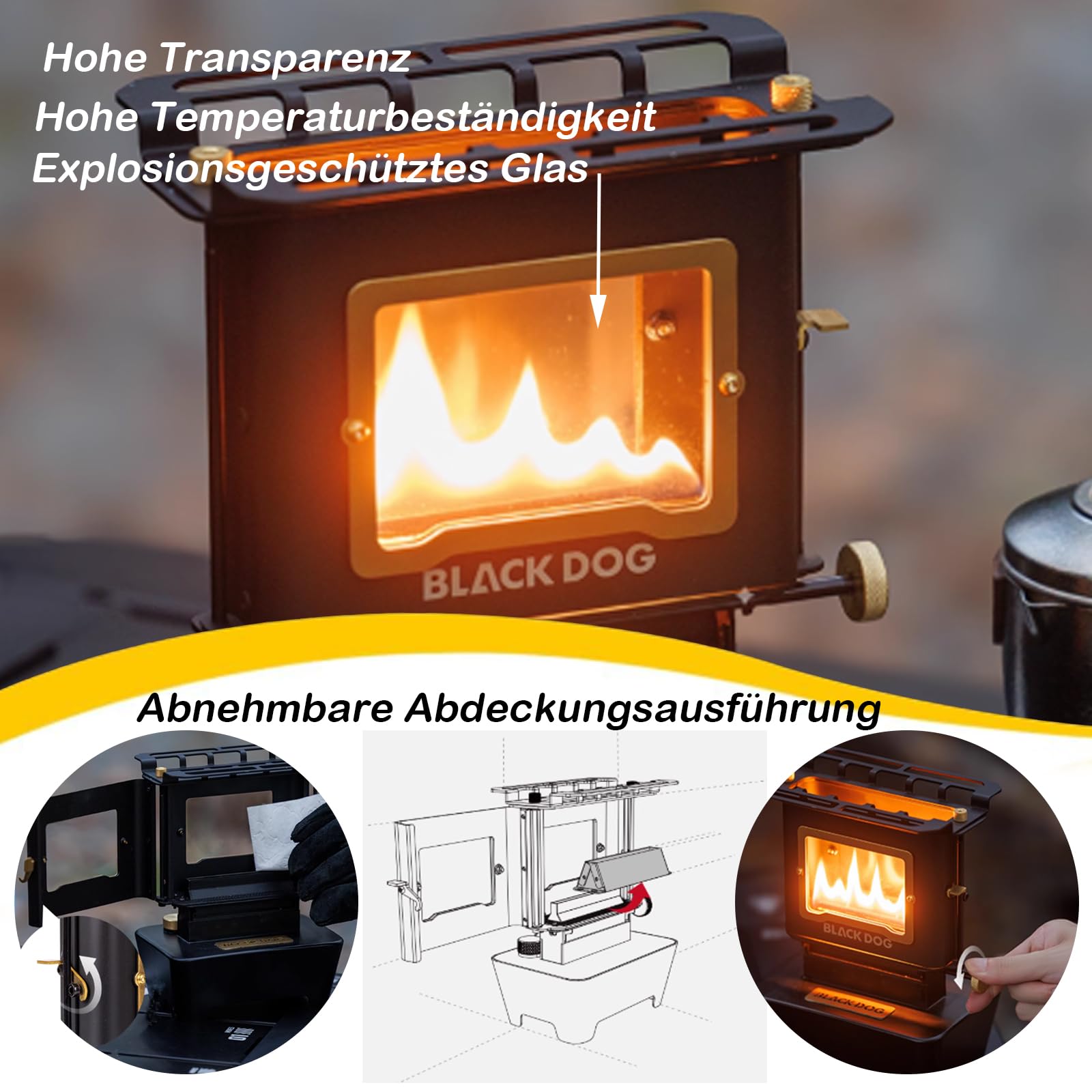 Blackdog Petroleum ofen, Petroleum heizung, Mehrfach-Kerosinlaternenofen für Außenbeleuchtung, Heizen, Kochen, Grille,400ML