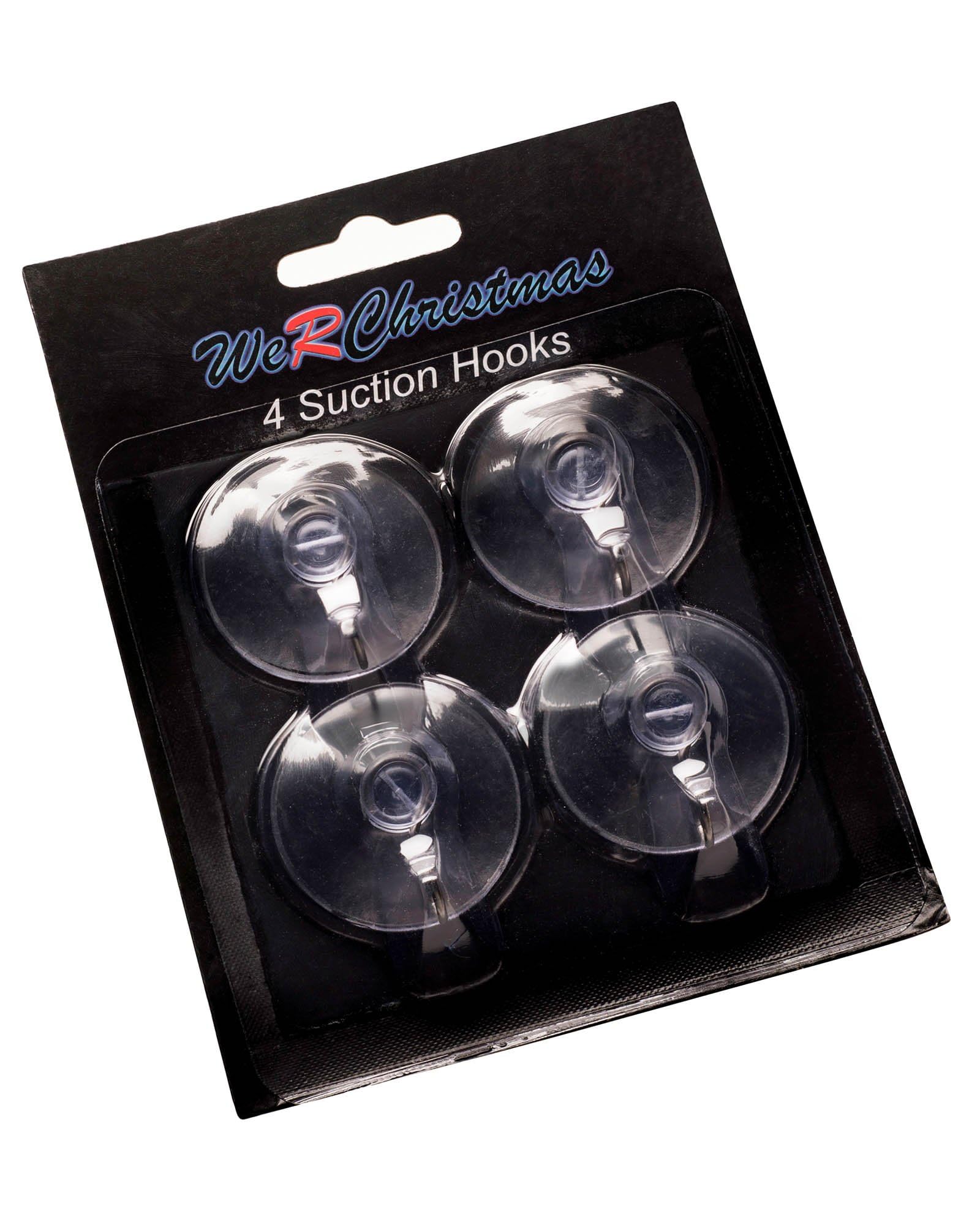 WeRChristmas Suction Hooks, Pack of 4, 4 cm