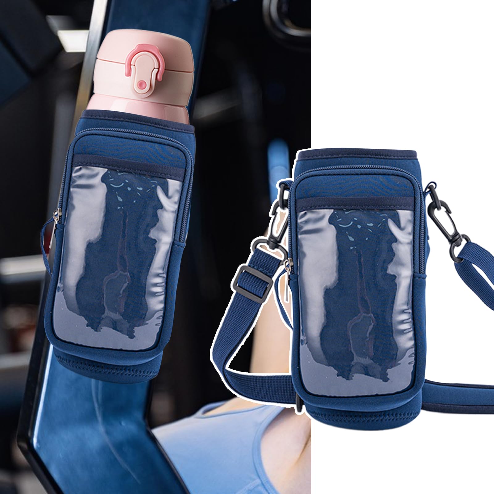 Bolsa magnética de Gimnasio para Mujer, Bolsa de Botella, Organizador de Bolsa de Gimnasio para Hombres y Mujeres con Correa para el Hombro para Viajes, Trabajo y Deportes, Marino, Refer to