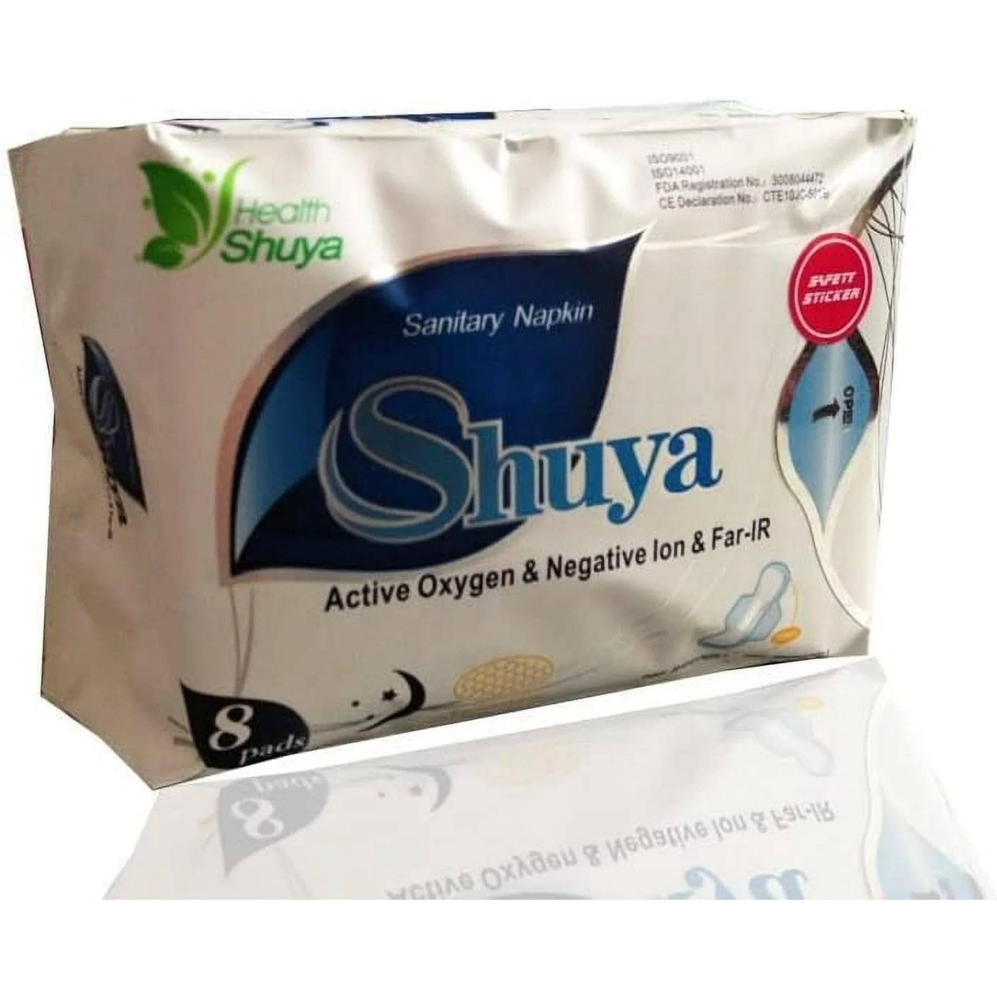 SHUYA - Juego de 10 compresas sanitarias suaves y transpirables de anión y forros de bragas
