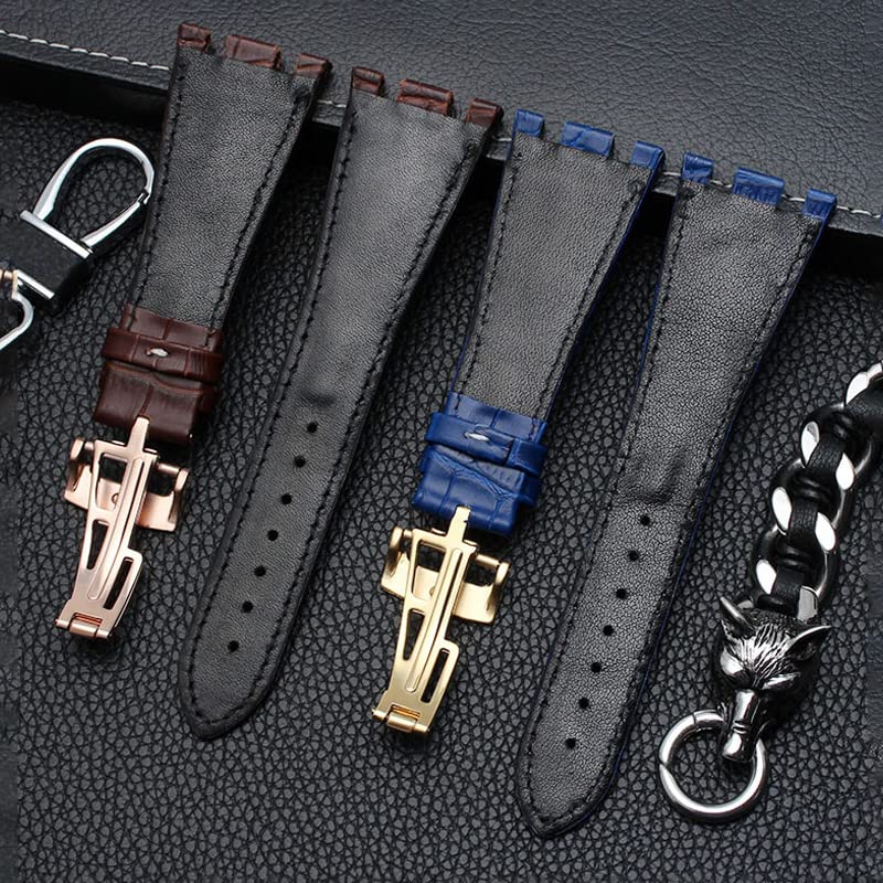 Bracelet montre AP 28mm cuir cranté idéal pour look chic Royal Oak 15703 - 3
