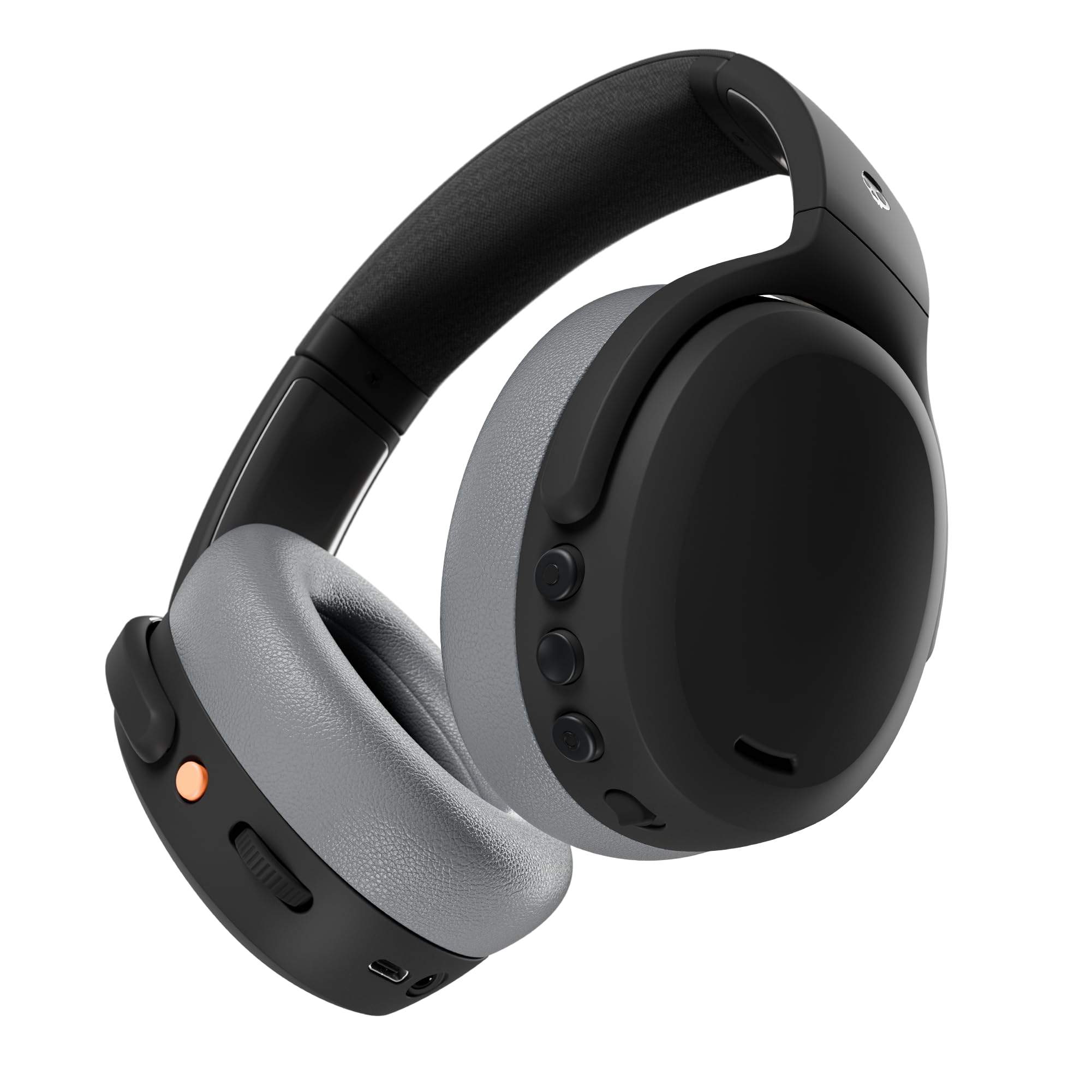 Skullcandy Crusher ANC 2 Audífonos Over-Ear Inalámbricos con Cancelación de Ruido, Sensory Bass, 60h Autonomía, Skull-iQ, con Alexa Habilitada, Compatibles con Dispositivos Bluetooth, Asphalt - One Size - Asphalt