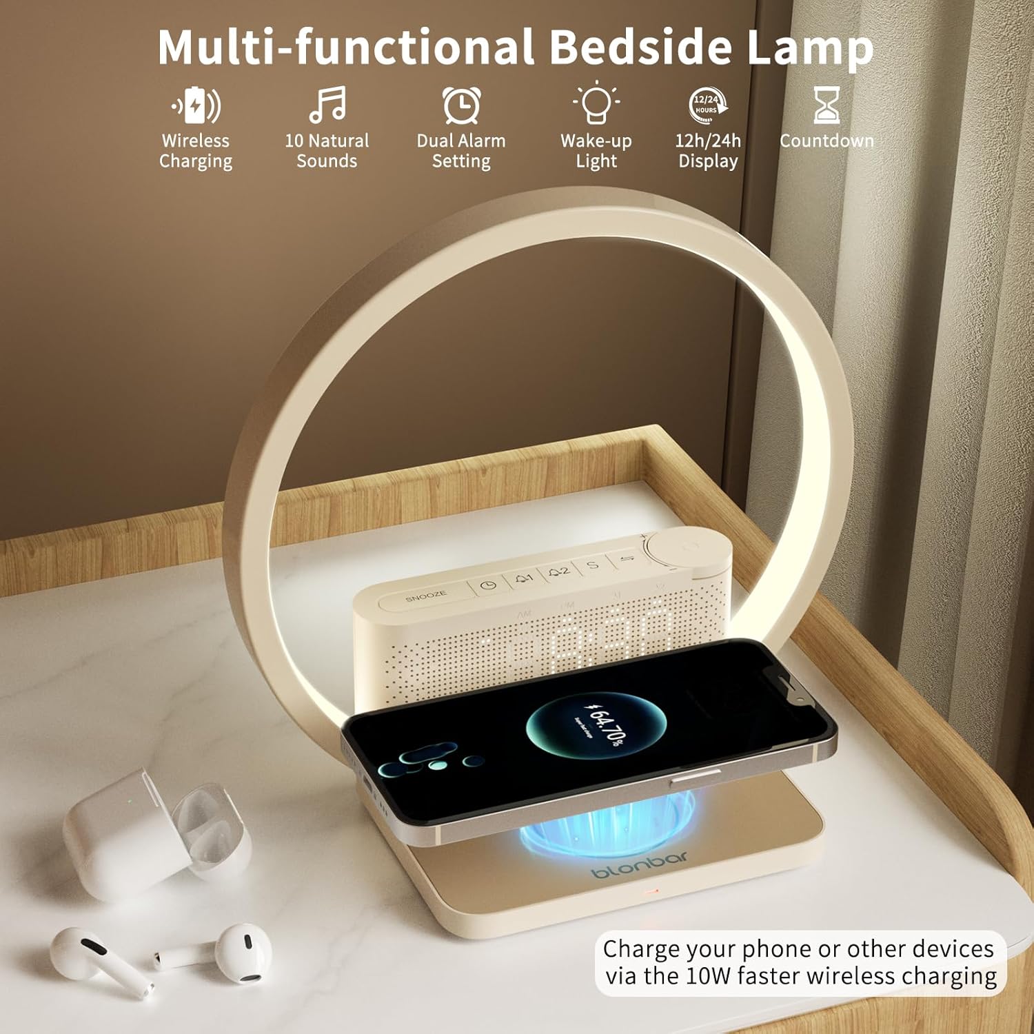 Multifunctional Bedside Lamp