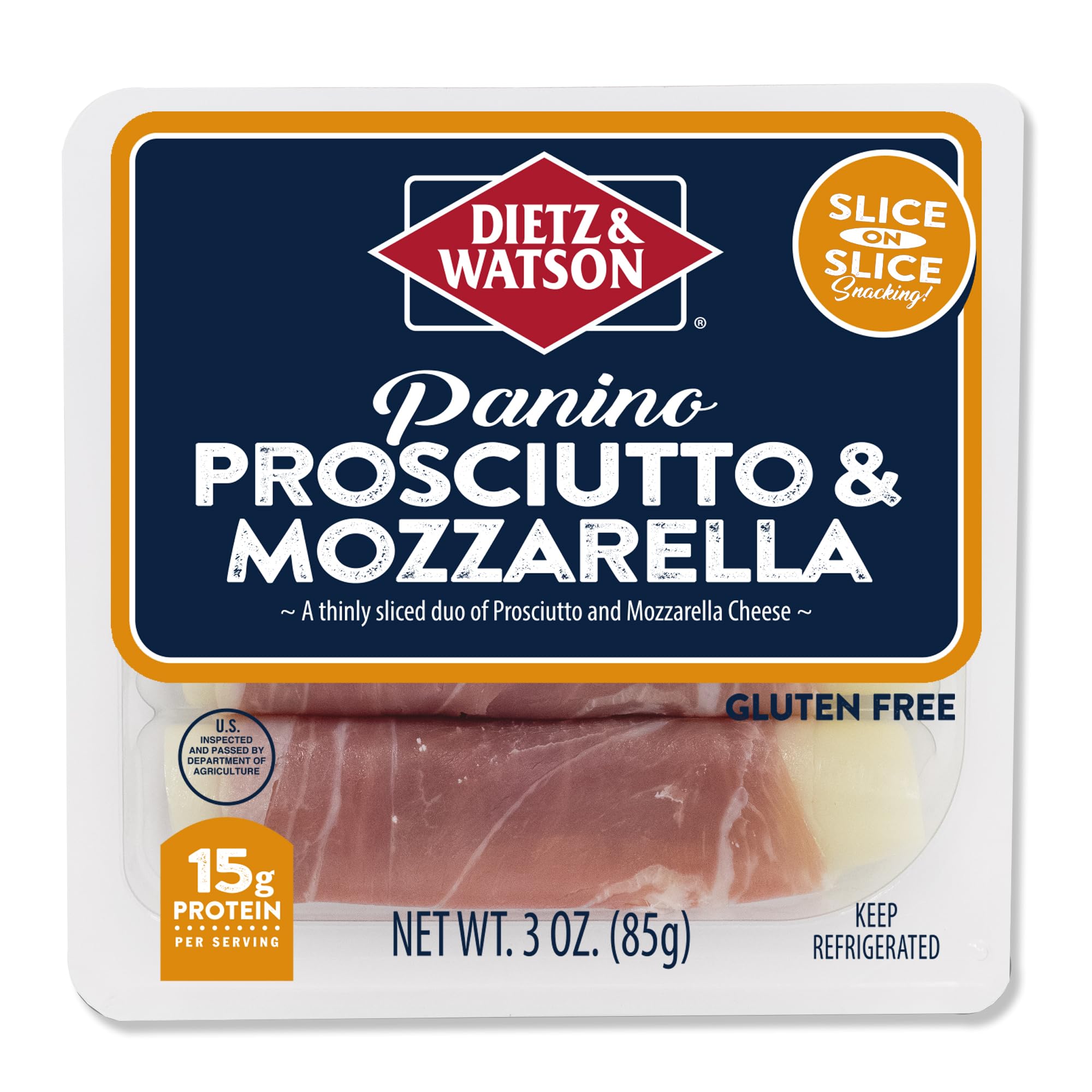 Dietz & Watson Prosciutto & Mozzarella Panino Snack, 3 oz