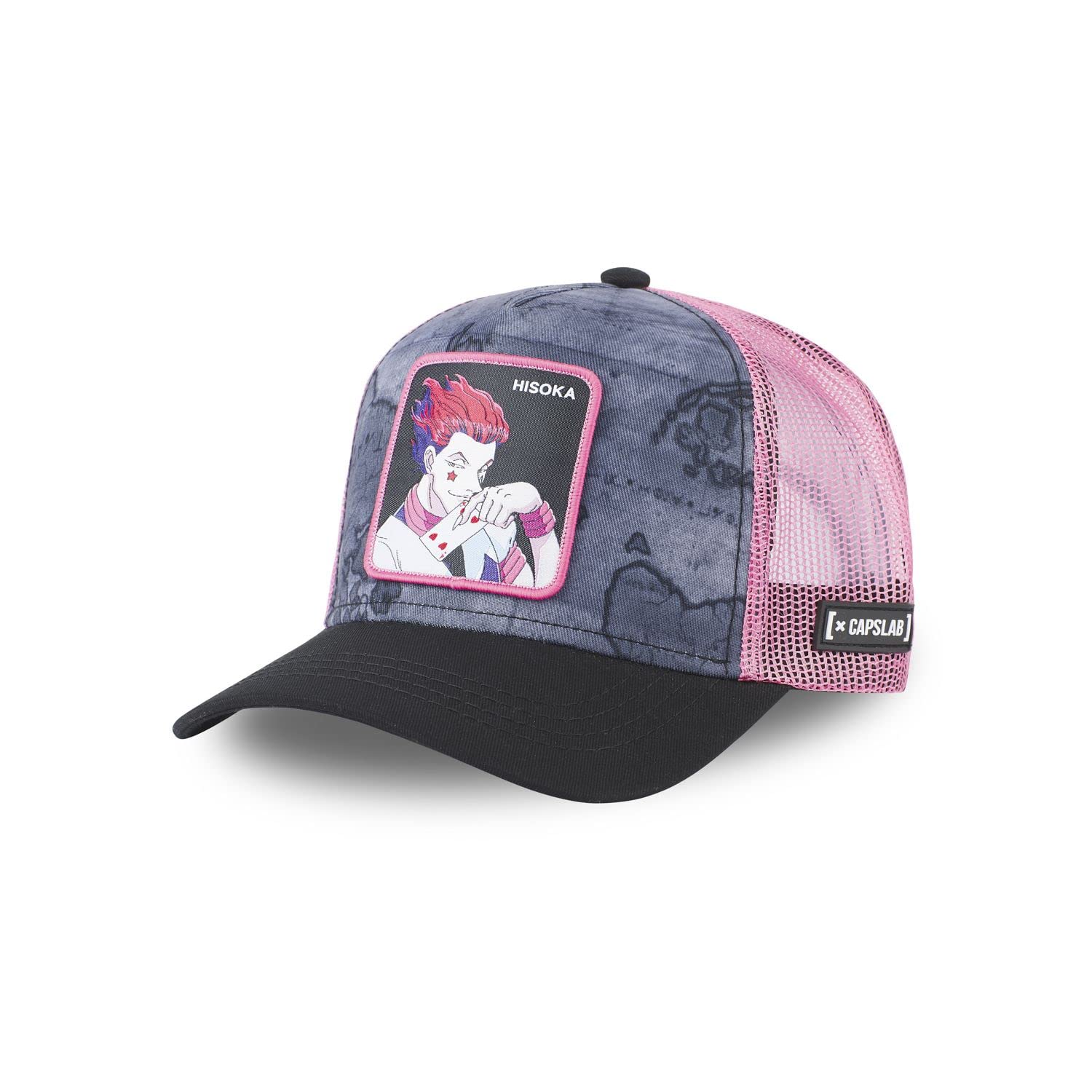 Capslab Hisoka Hunter X Hunter Gray Pink Trucker Cap
