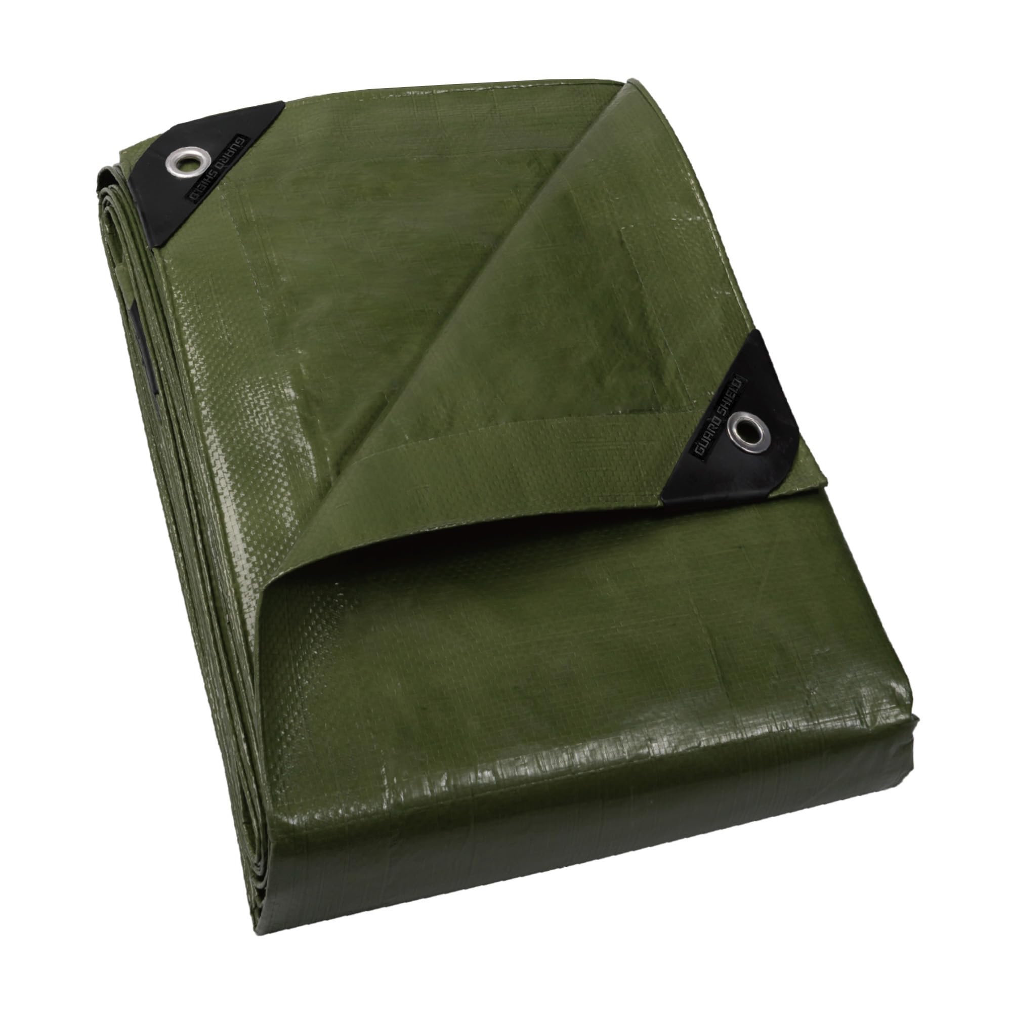 GUARD SHIELD Telone di copertura con occhielli, impermeabile, 3 m x 6 m, verde, multifunzione, in poliestere, 120 g/㎡, in tessuto, multiuso, resistente agli strappi, stabilizzato ai raggi UV