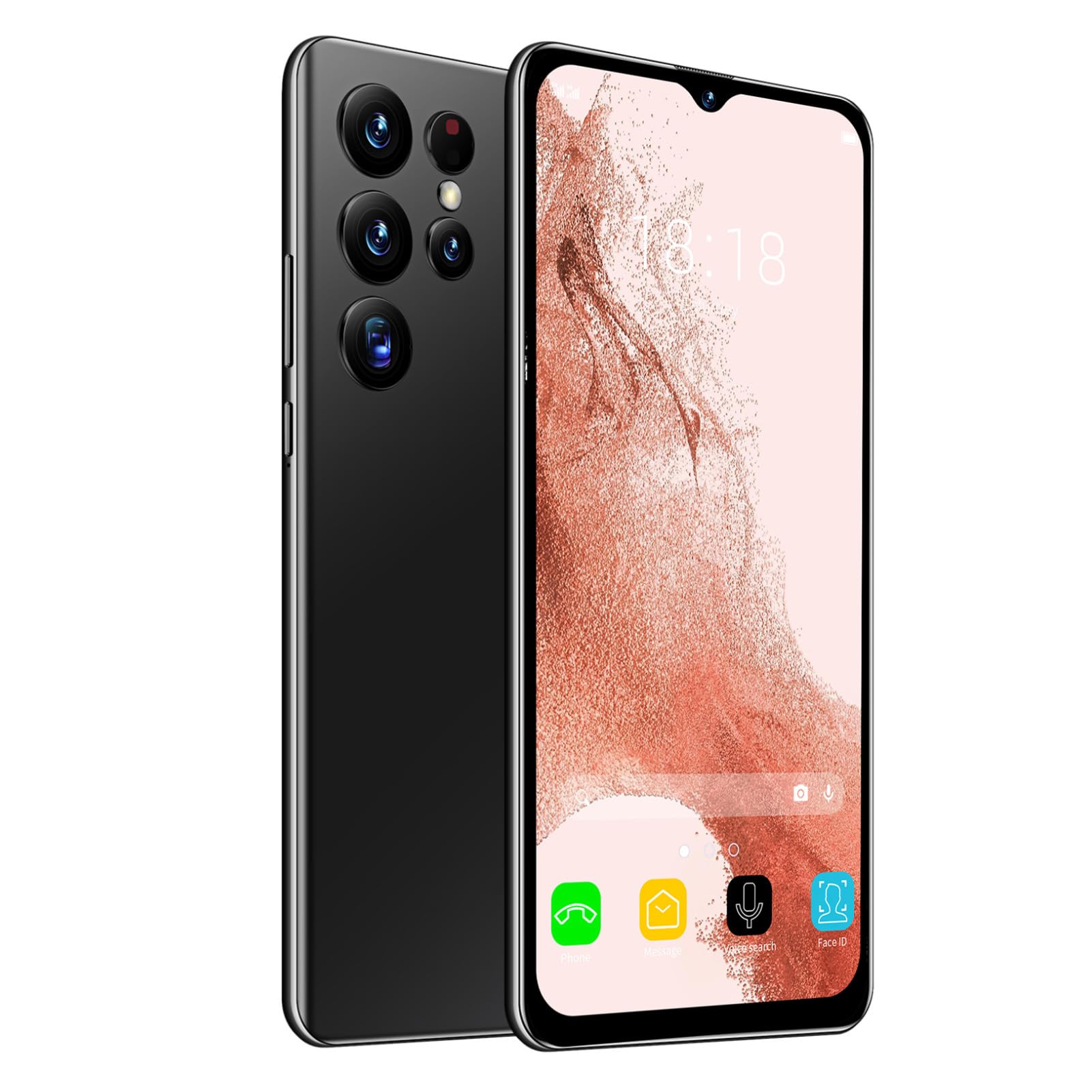 Tangxi6.6Inch S22 Ultra 12 Smartphone, 16GB RAM/1TB ROM/Expansion 128GB, 48MP Fixed 72MP Automatic Focus Cmaera, 6800mAh Battery, Wifi/BT/FM/GPS, 2400x3200 Pixels HD Cellphone (Black)
