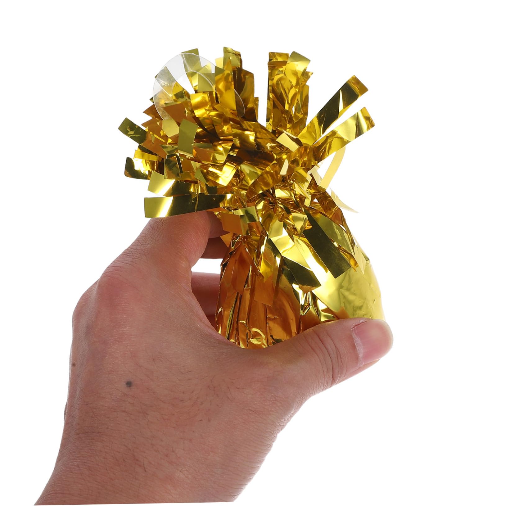Ballongewicht 6 Stück Gold aus PVC und Zement für Folienballons | Innen und Außenveranstaltungen, Hochzeit und Geburtstag, als Beschwerer gegen Unkontrolliertes Aufsteigen