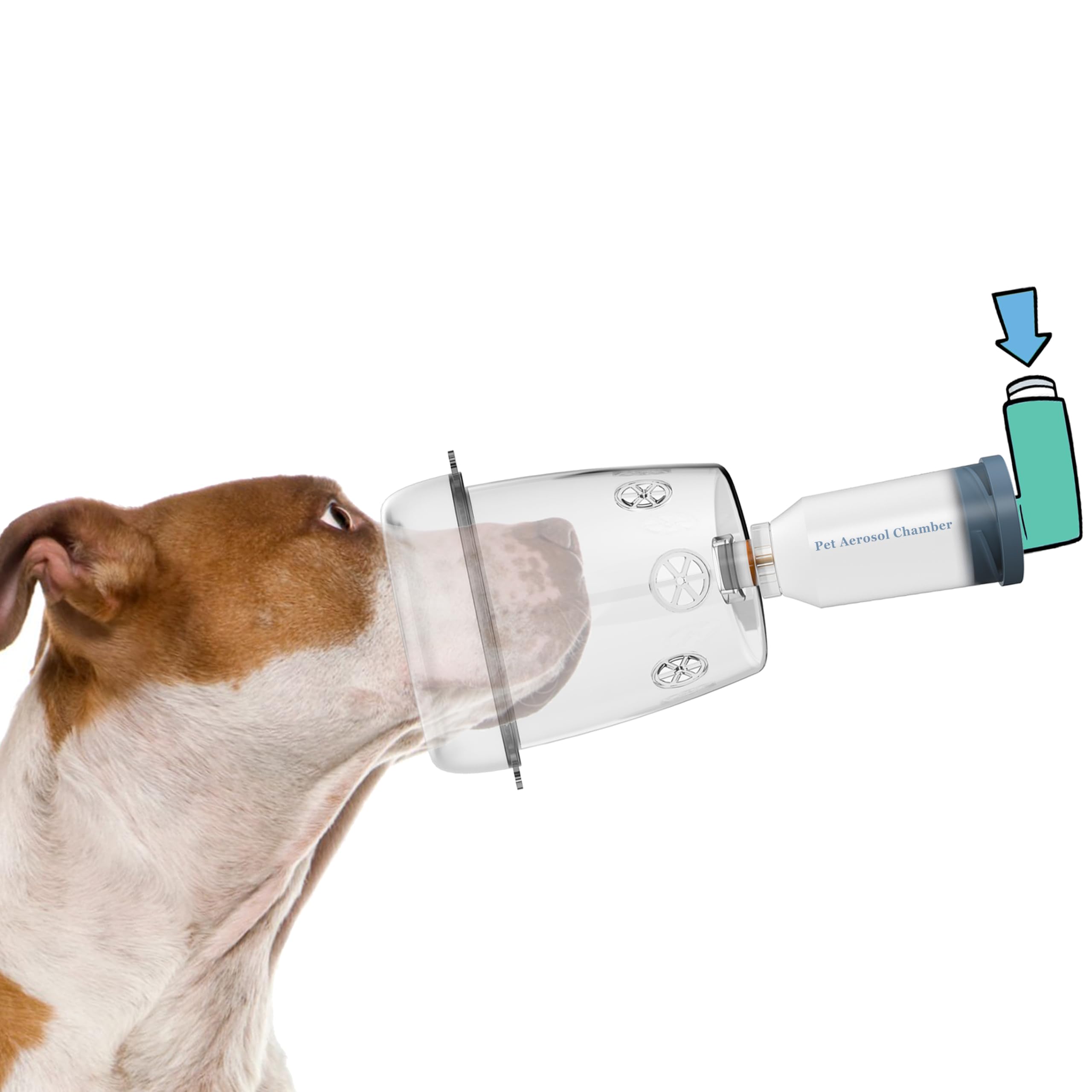 Canine Aerosol Chamber Inhaler Spacer for Cats, Dogs, Horse and Other Wildlife (L- Large Dogs)