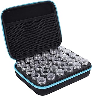 Diamond Embroidery Storage Case, 30 Slots Painting Jewelry Beads Compartments Clear Box Shockproof Double Seal 5D Diamonds Glitter Rhinestones Containers Holder Jars Organizer for DIY Art Craft Nail