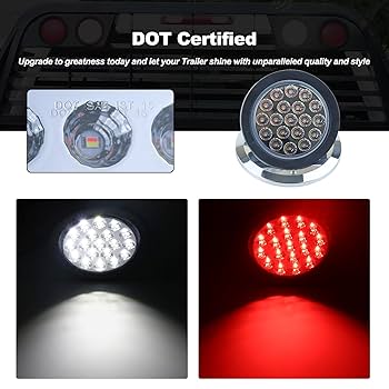 Amazon.com: XtraGlow 4 inch Round Dual Revolution LED Tail