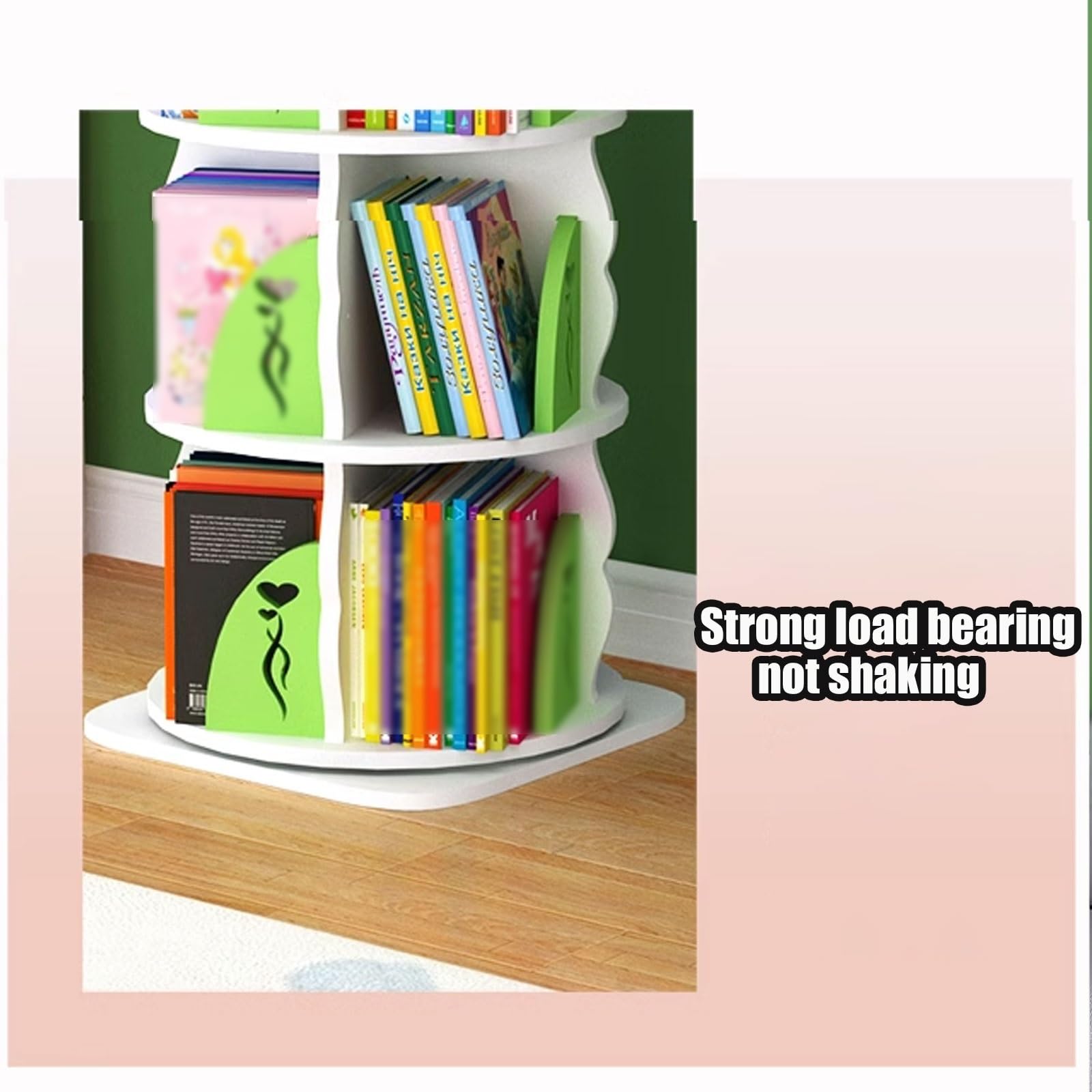 Amazon｜本棚 回転 大容量 360°自由回転 ほぞ穴＋ネジ構造 取り出し