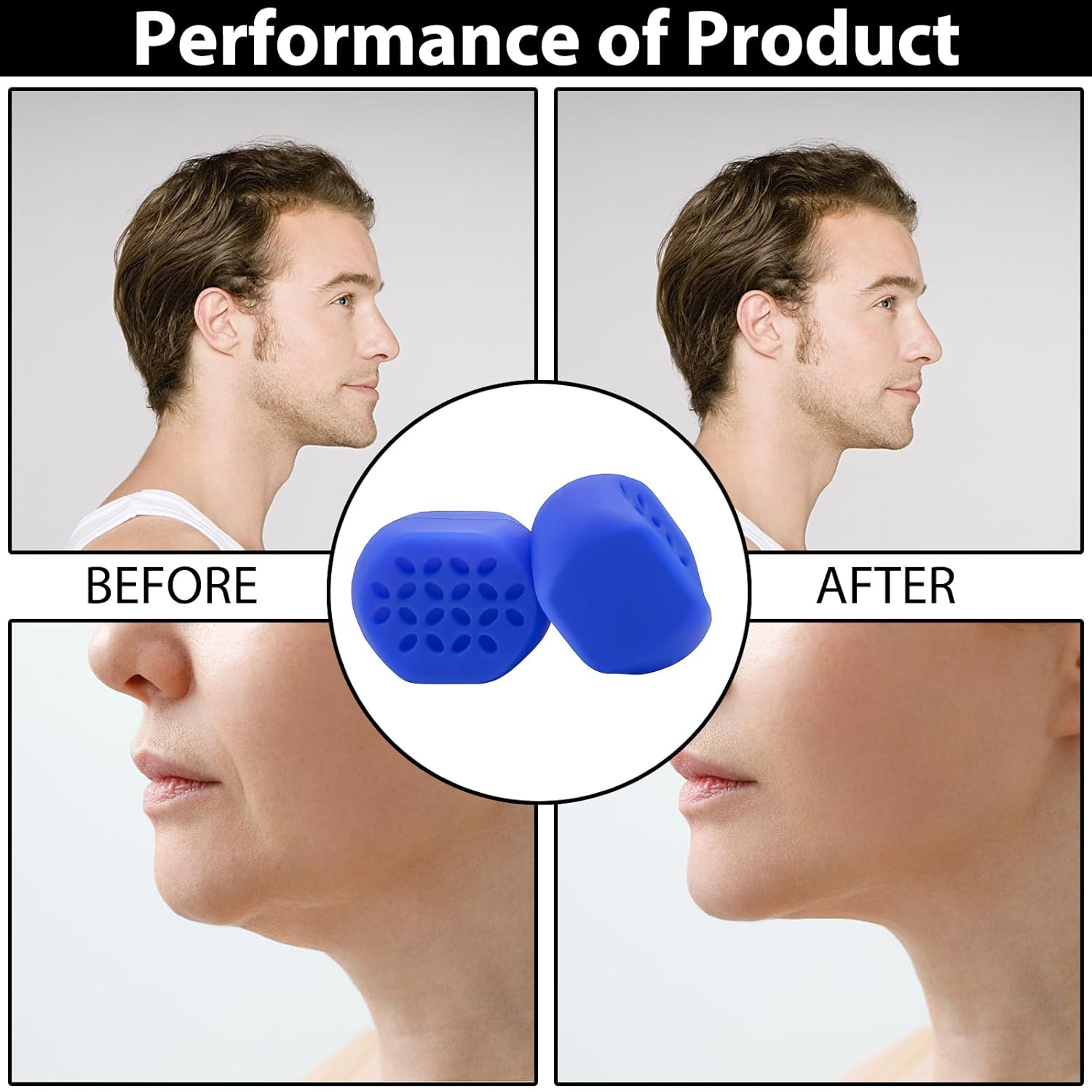Jawline Exerciser for Men  Women, jaw Strengthener, Jawline Shaper Facial Fitness Muscle Trainer, Powerful Jawline Sculptor Exerciser for Multiple Levels Users
