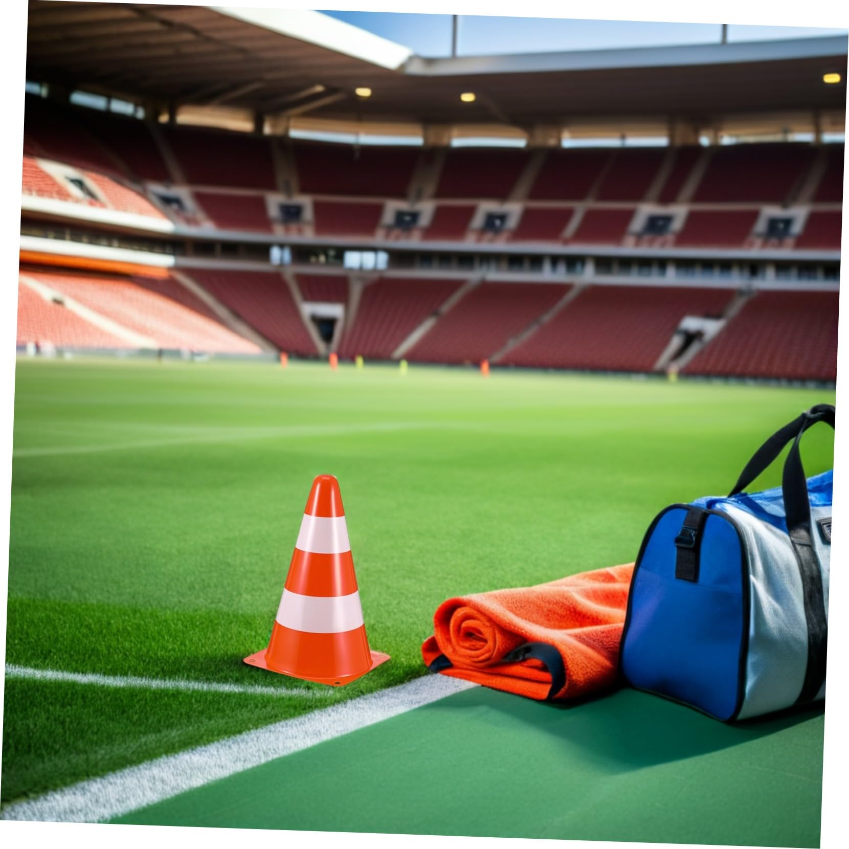 ibasenice 10 Piezas De Equipo De Entrenamiento De Bloqueo De Carreteras Conos De Fútbol Conos De Entrenamiento De Fútbol Deportivo