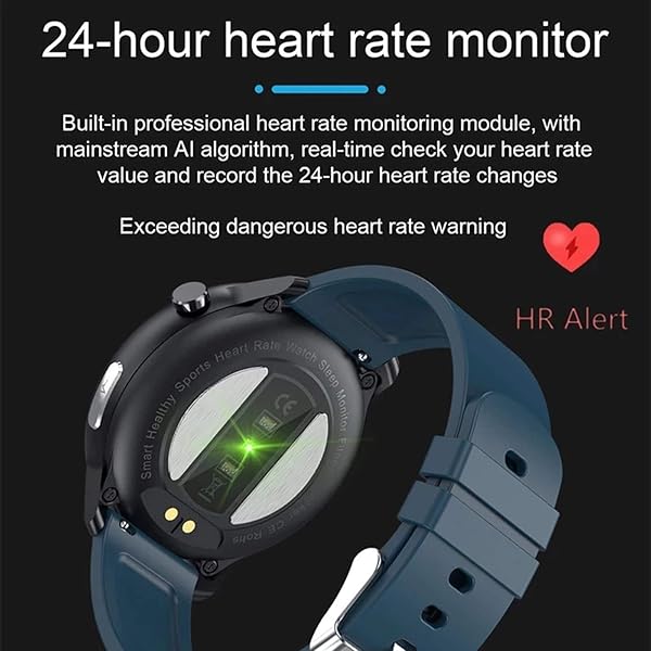 LAB E80 Smart Watch Bracciale Fitness Braccialetto da Uomo PPG da Uomo PPG ECG Frequenza Cardiaca Monitor IP68 Impermeabile Sport Smartwatch Android iOSF