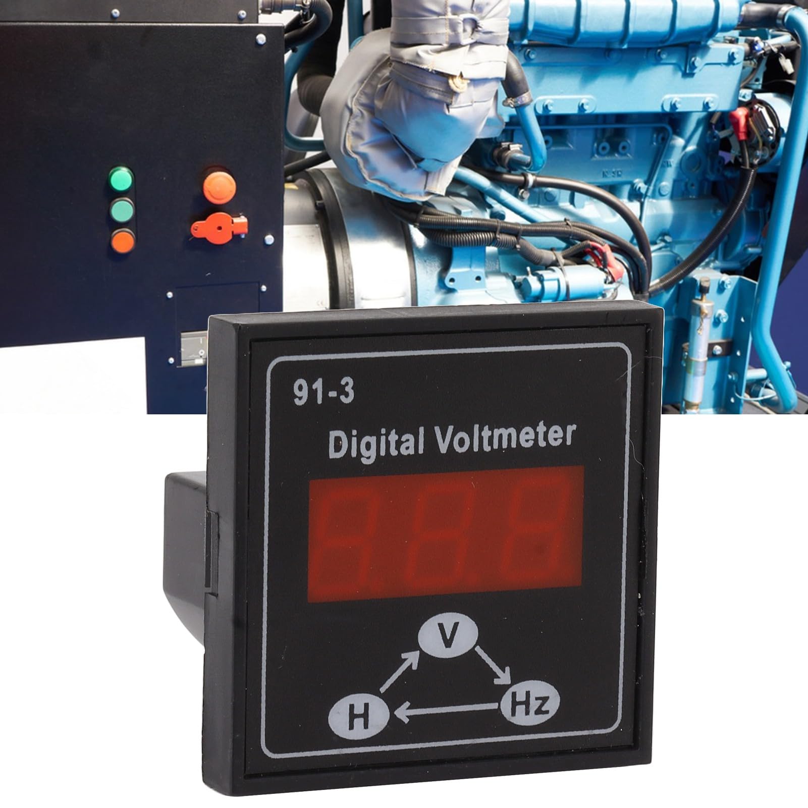 Voltmetro Digitale Per Gruppo Elettrogeno a Benzina - 91 3 Misuratore Display Digitale - Misuratore di Tensione Trifase Monofase - Accessori Per Generatori di Misuratori di Tensione Ca