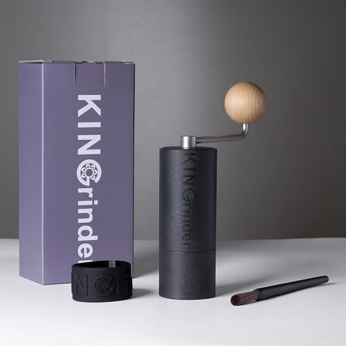 Miniatura 4 de Famoso KOL recomendado molinillo de café manual ligero KINGrinder P2 para olla Moka, prensa francesa, goteo con consistencia de montaje, molino
