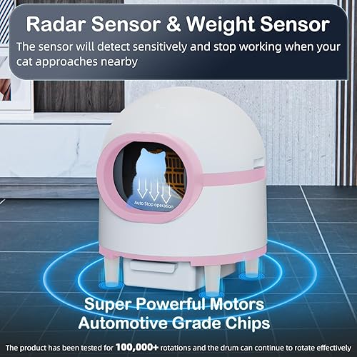 Miniatura 3 de CATLK Caja de arena para gatos autolimpiante, protección de seguridad, caja de arena automática para gatos autolimpiante para múltiples gatos, caja