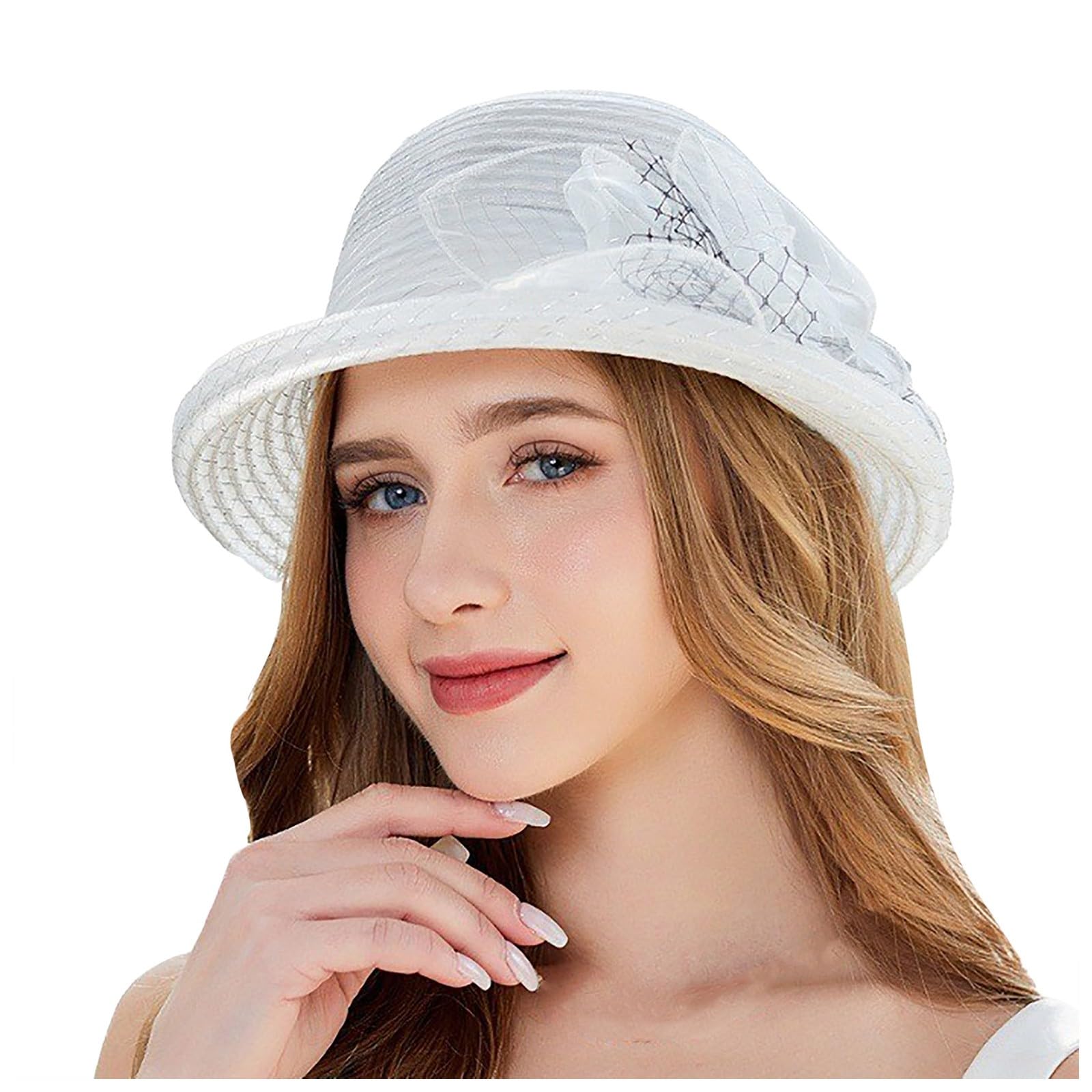 Fulidngzg Sombrero Mujer Sombrero Pescador Mujer Sombrero Mujer Personalizado Plegable Gorro Playa Mujer Al Aire Libre Sombrero Playa Ligero Sombrero Paja Protección Sol Sombreros Mujer Verano