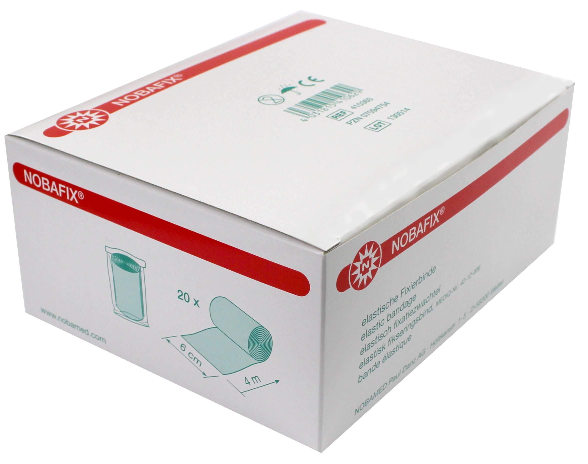 560 x Mullbinden Fixierbinden einzeln in Folie verpackt Noba(Größe: 6 cm x 4 m)