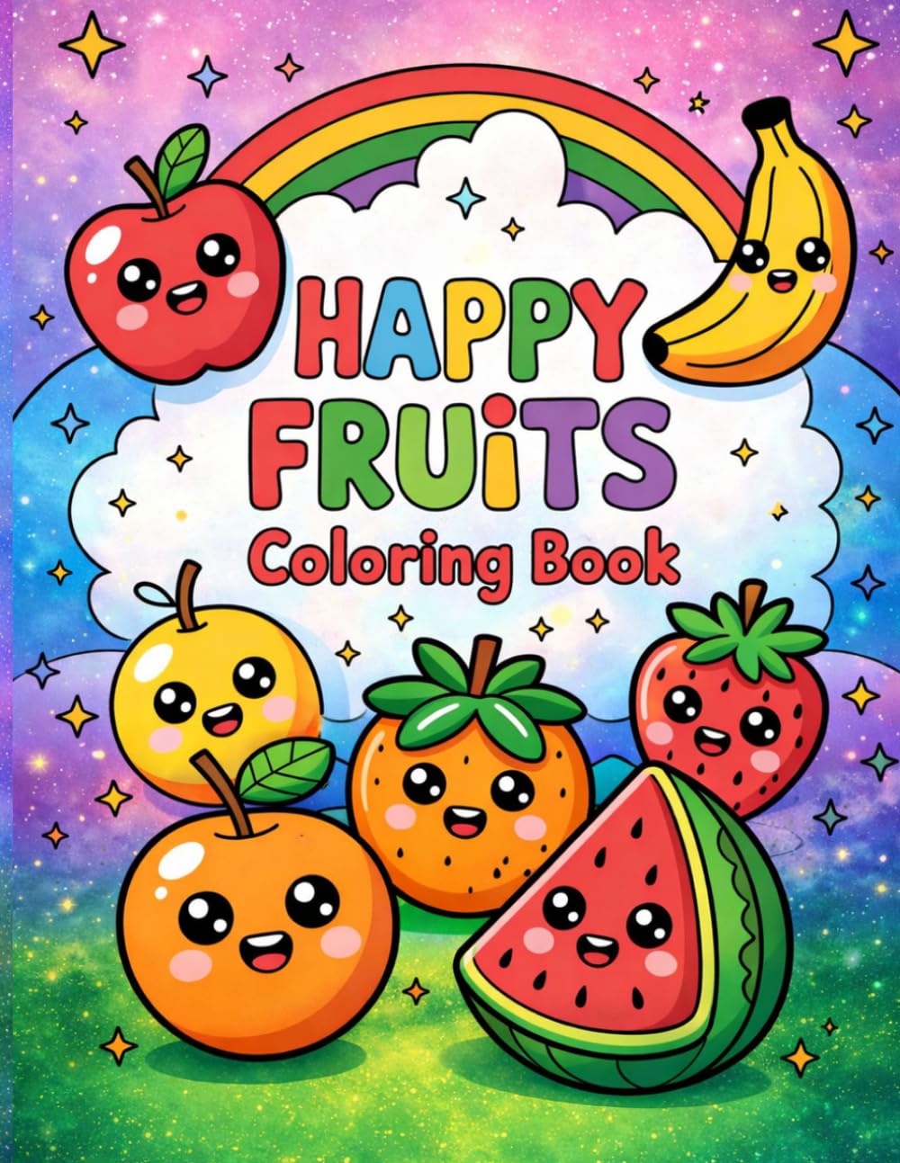 Fruit Coloring Book for Kids: Cute and Easy Coloring Pages for Toddlers and Preschoolers: Fruit Coloring Book for Kids: Cute and Easy Coloring Pages for Toddlers and Preschoolers