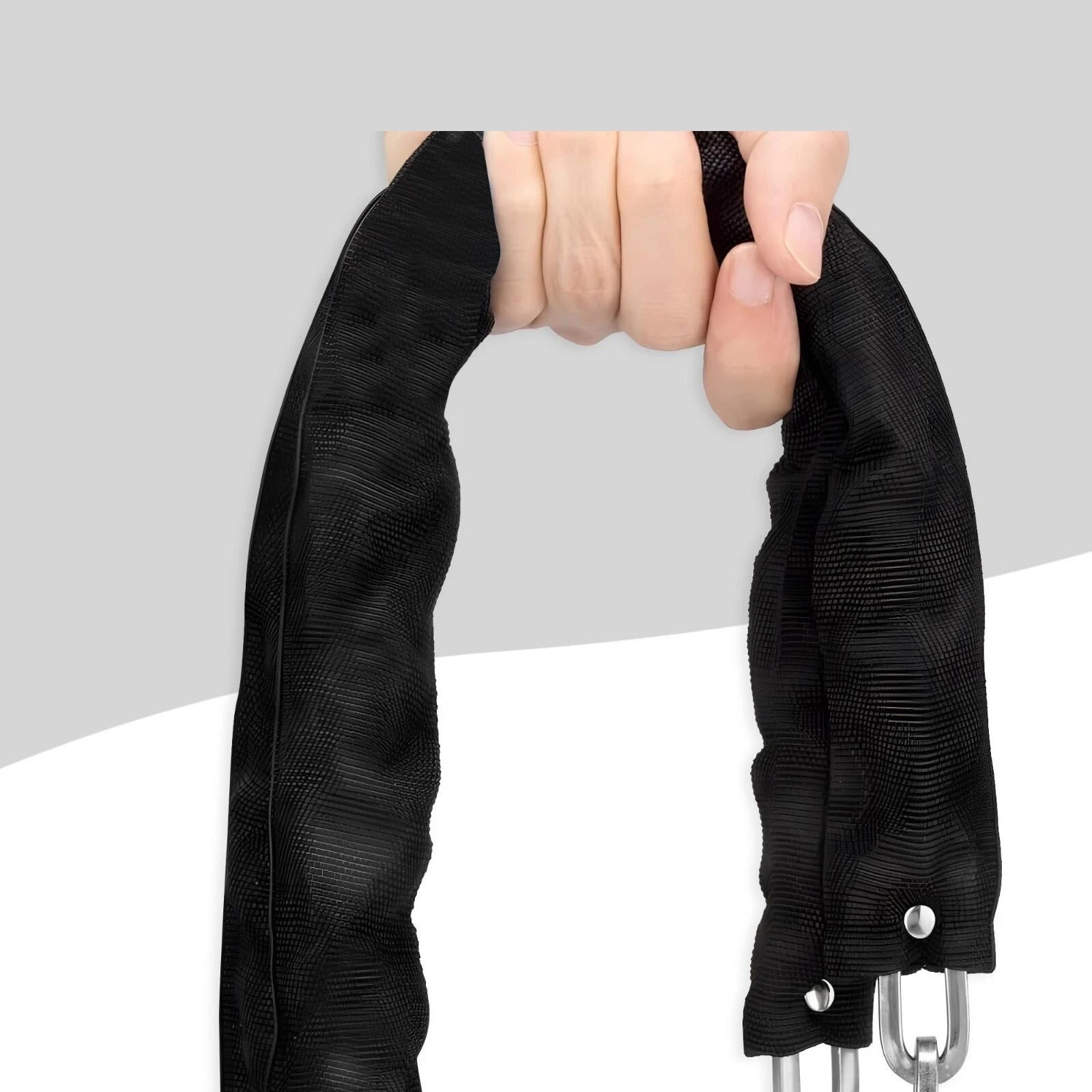 Genérico Compatible con candado de Cadena Resistente de 6 pies. | Kit candado de cadena larga con 3 llaves for seguridad en bicicleta
