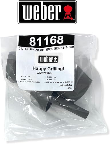 Miniatura 4 de Paquete de 3 perillas Weber 81168 para parrillas Genesis serie 300 (2007-2010)