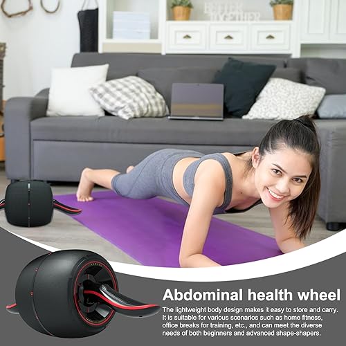Miniatura 8 de Rodillo de rueda abdominal para entrenamiento de núcleo  Rueda abdominal  Ruedas de ejercicio para abdominales  Equipo de entrenamiento de rebote