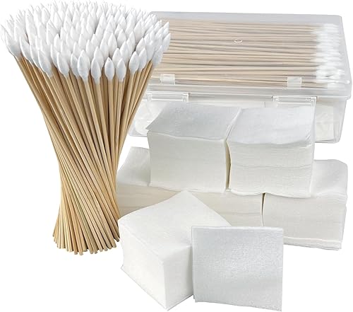 Meanhoo Suministros de limpieza de pistolas, Parches de limpieza de pistola de 2 pulgadas, hisopos de limpieza de pistola de 6 pulgadas, hisopos de