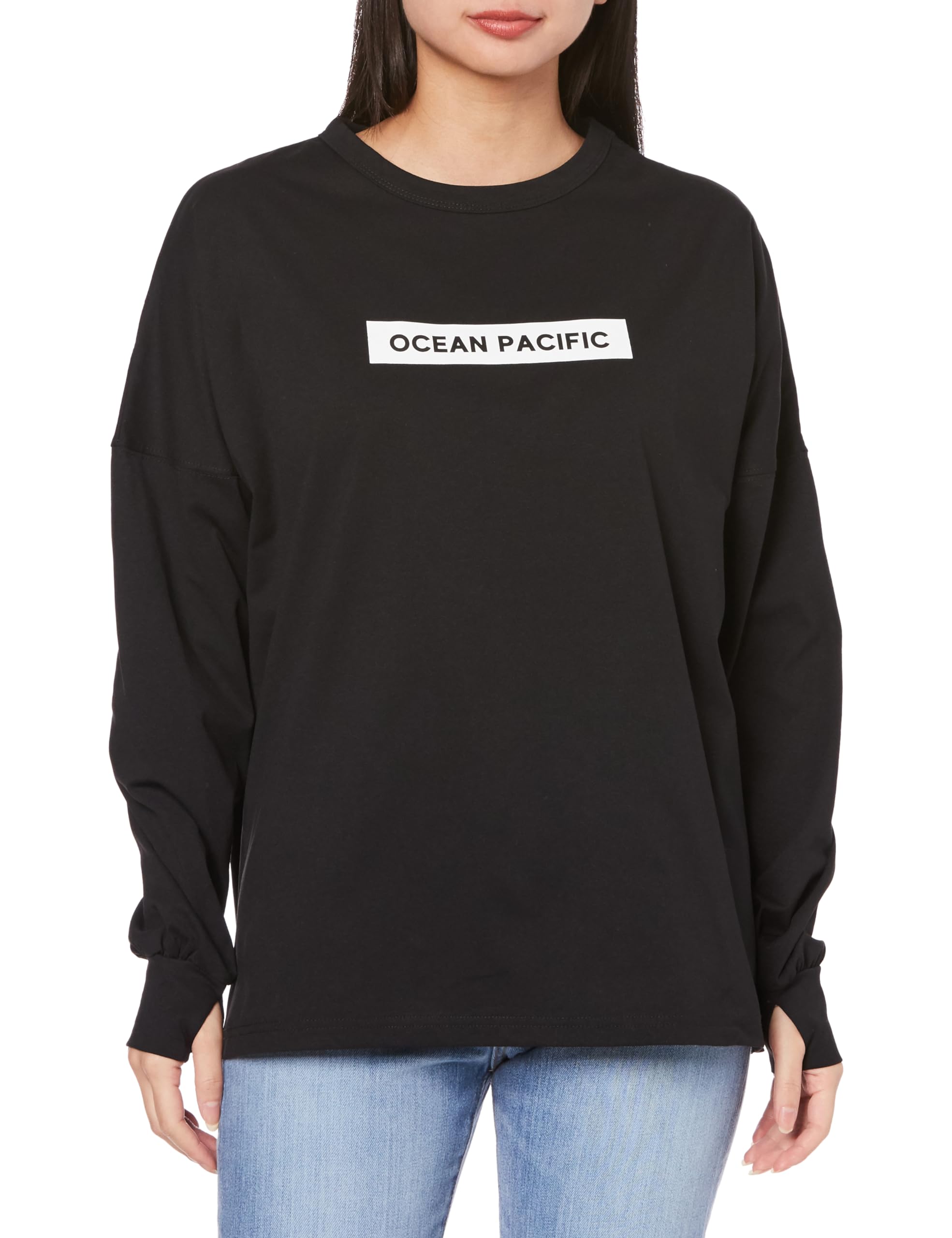 【76%OFF】【1,076円】 Ocean Pacific レディース スタンドカラー ファーストレイヤー 長袖Tシャツ