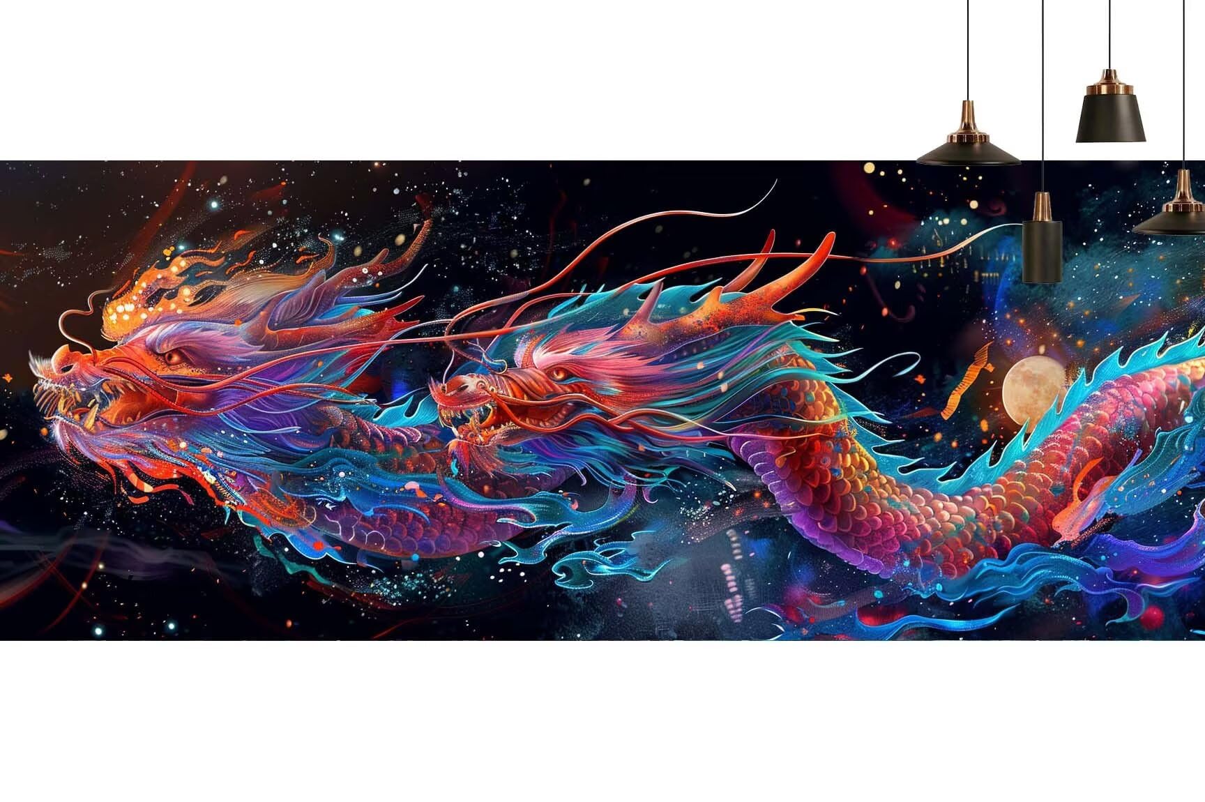 Japon Diamond Painting Dragon Diamond Painting Enfant Broderie Kit Complet, 5D Peinture Diamant Point de Croix Cristal Artisanat,DIY Tableau Strass Diamant Canevas Débutant Kit, Gifts 50x100cm M691