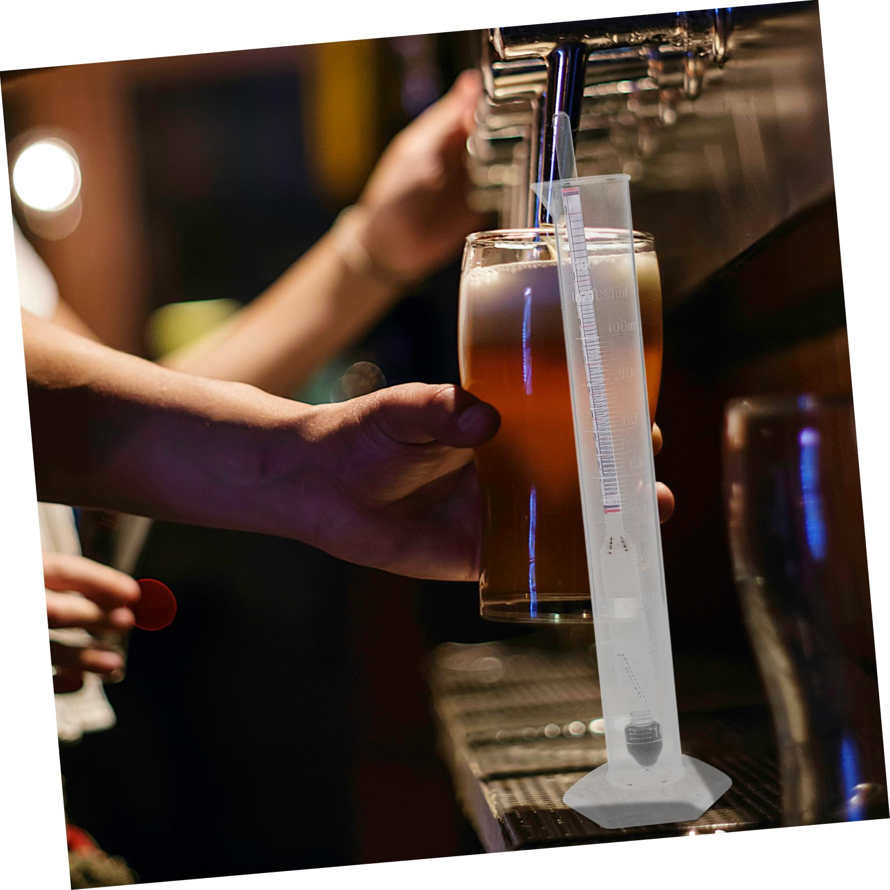 Misuratore Alcol Robusto e Affidabile in Plastico per Liquori Idrometro e Cilindro Graduato Facile da Trasportare e Conservare