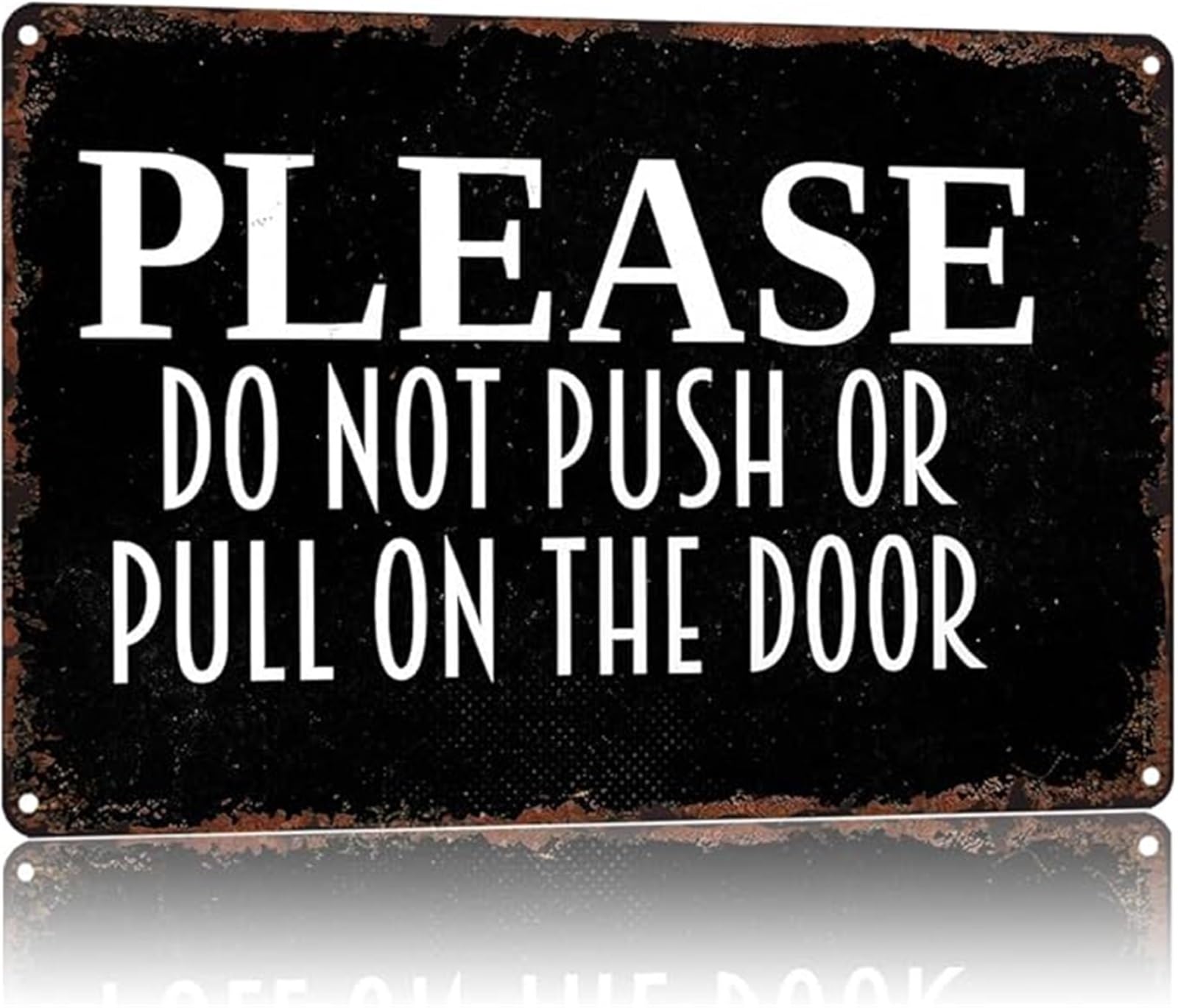 NWPNLXEA Humorous Vintage Metal Tin Sign This Door Is Manual Funny Sign for Cafe or Office 8 X 12 in