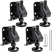 DkOvn Heavy Duty Adjustable Leg Levelers 4/8/16 Pack - 2-Inch Height, Rust-Proof Steel Furniture Feet for Tables, Cabinets & Beds