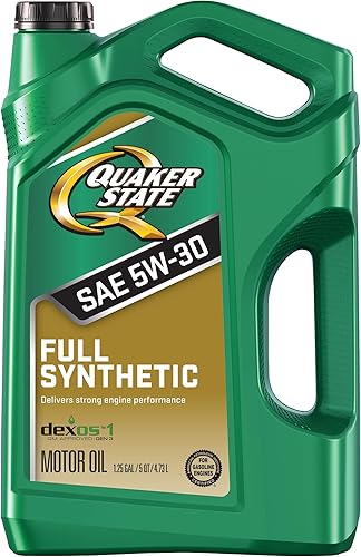 Quaker State Aceite de motor de gasolina totalmente sintético 5W-30, 5 cuartos de galón