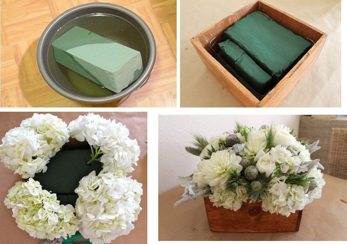 TIED RIBBONS Set of 10 Floral Flower Foam Brick for Flower Basket, Wedding Bouquet Artificial Flower Arrangement Decorations (10 cm x 8 cm x 22 cm) 4