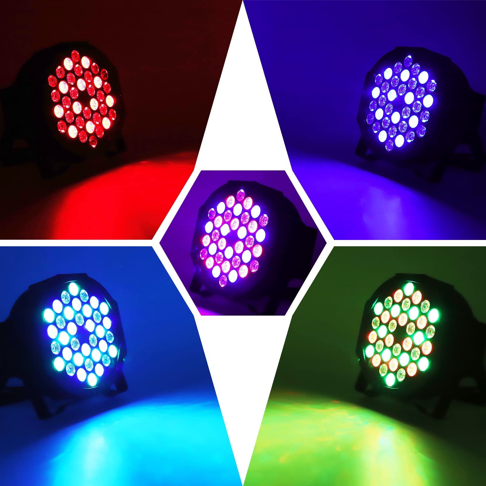 Amazon.com: U`King Stage Lights, 36 RGB LED Par Lights, DJ