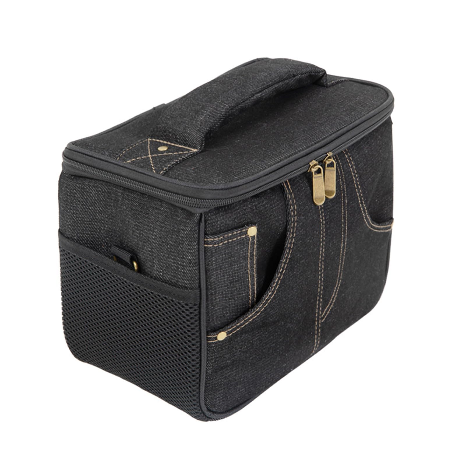 Custodia per amplificatore per chitarra, in tessuto esterno, con imbottitura antiurto e divisori staccabili, adatta per borsa da viaggio con tracolla da viaggio, Nero , S, Bellezza di massa