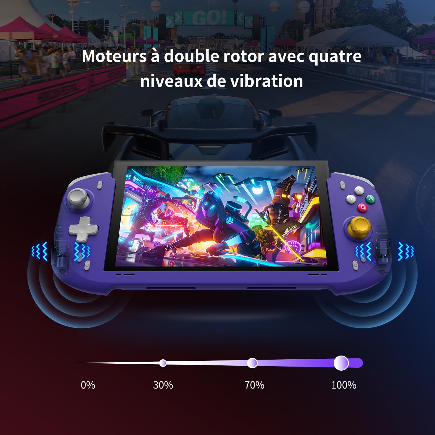 abxylute N6 Manette Switch 2 avec bouton C natif, boutons arrière et remappage des touches ABXY, joystick à effet Hall gyroscopique 9 axes (Noir)