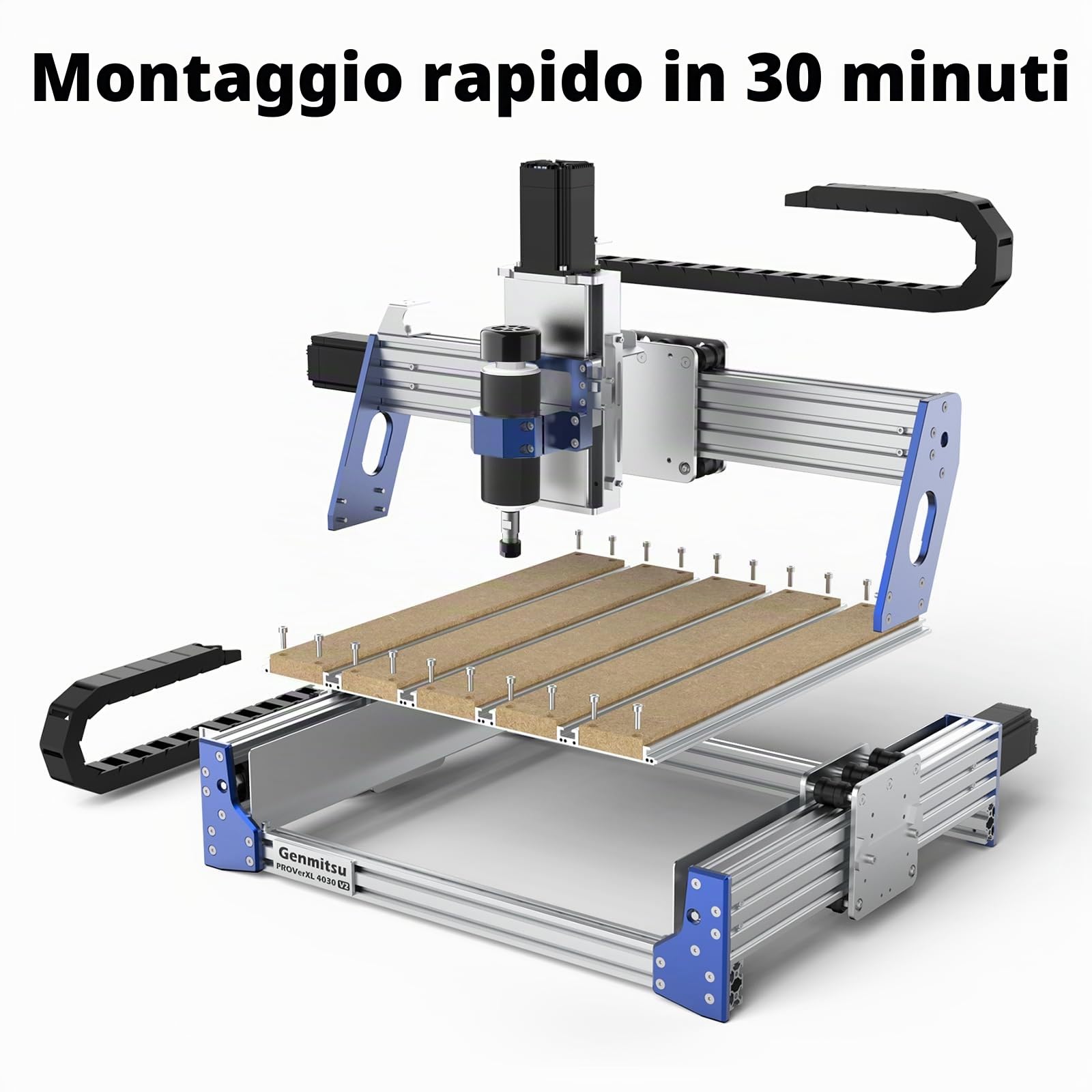 SainSmart Upgrade Fresatrice CNC con motore a circuito chiuso e vite a ricircolo di sfere PROVerXL 4030 V2, macchina per incisione a 3 assi per legno, metallo, acrilico, PCB, MDF, area di lavoro 400 x