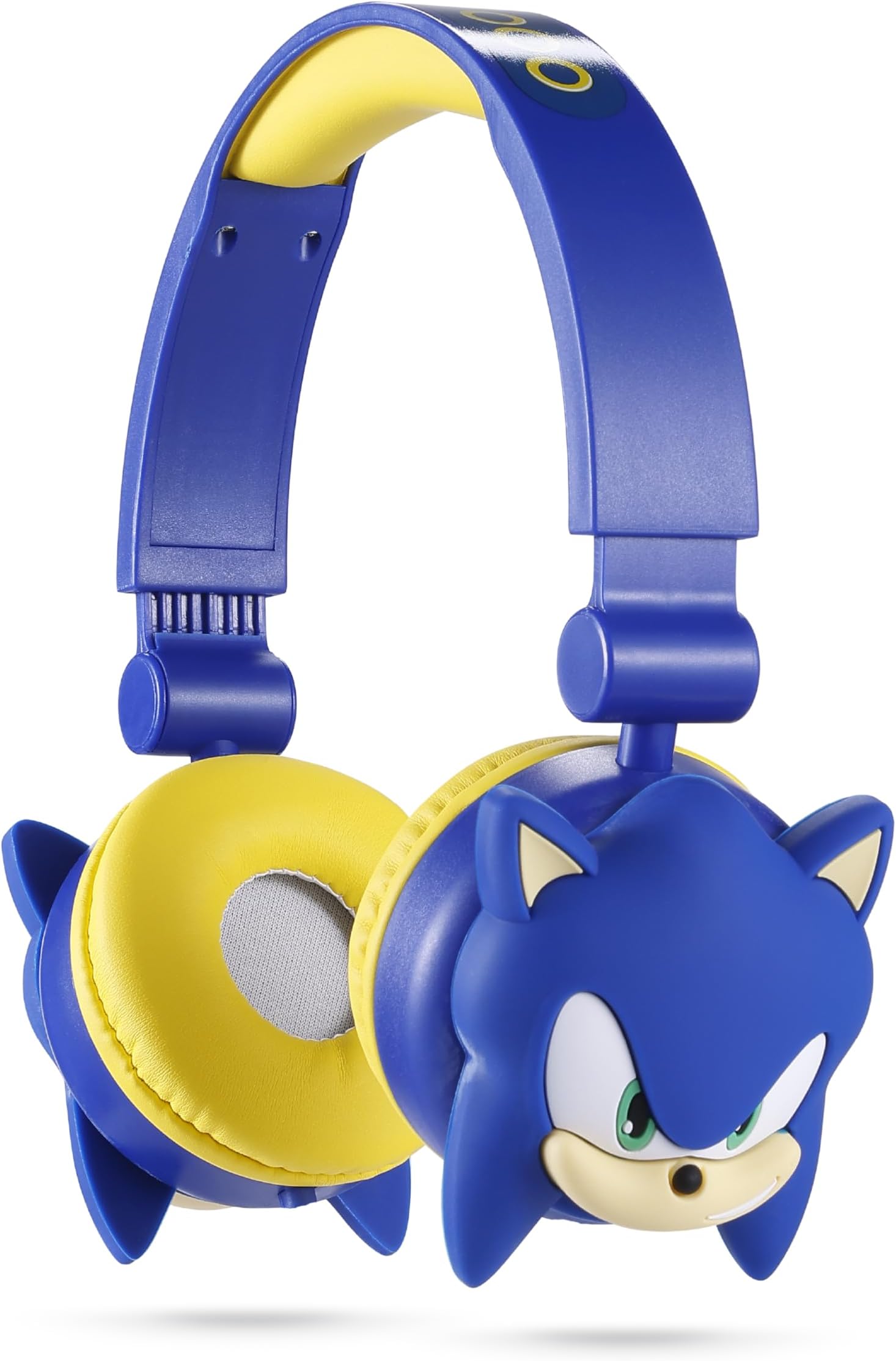 Sonic The Hedgehog Over-Ear Headphones for Kids - Adjustable Headband, Stereo Sound, Tangle-Free Cable, Volume Control, and 3.5mm Jack - Perfect for School, Home, and Travel