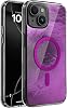 Eye-Catching and Stylish Metallized Back Design Compatible with ShineMag Series MagSafe for Minesk iPhone 15 Plus and 14 Plus High Quality Material Premium Hybrid Case Cover Pink, 15 Plus14 Plus